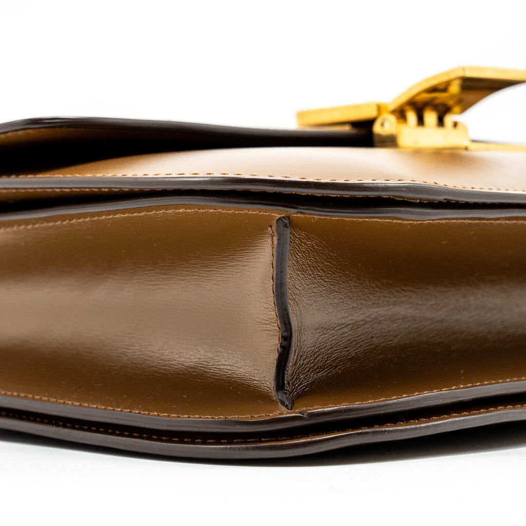 CELINE MEDIUM CLASSIC BOX CALFSKIN CAMEL GHW