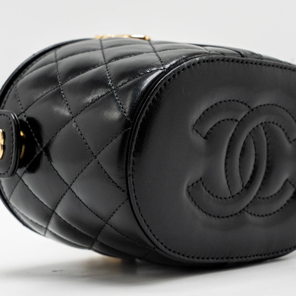 CHANEL PICNIC VANITY LAMBSKIN BLACK GHW (MICROCHIP)