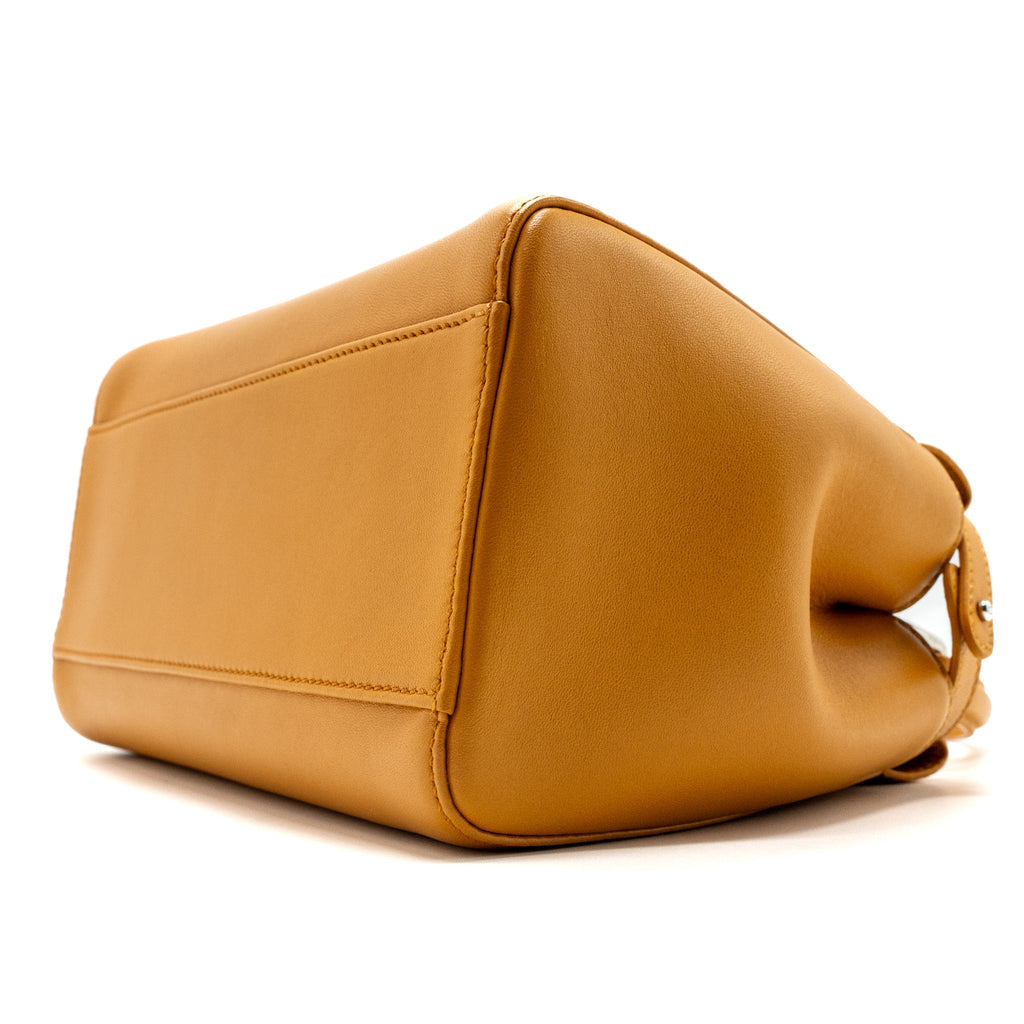 FENDI MINI PEEKABOO LAMBSKIN BRIGHT YELLOW SHW