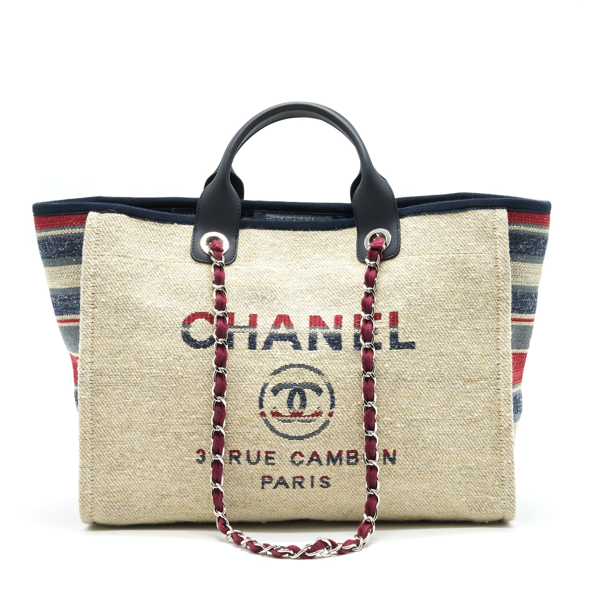 CHANEL DEAUVILLE TOTE IN CANVAS MULTICOLORED