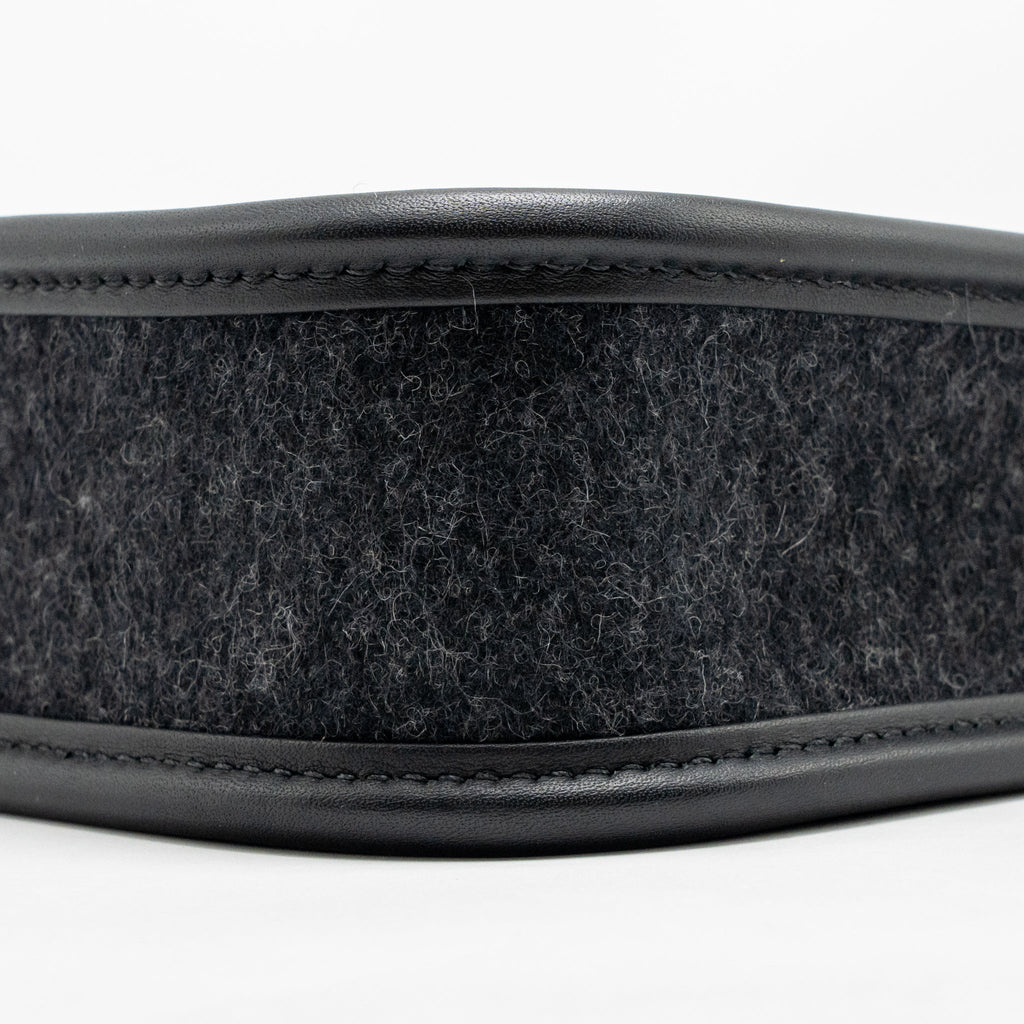HERMES MINI EVELYNE FEUTRE/SWIFT/SANGLE WOOL GRAPHITE/BLACK SHW
