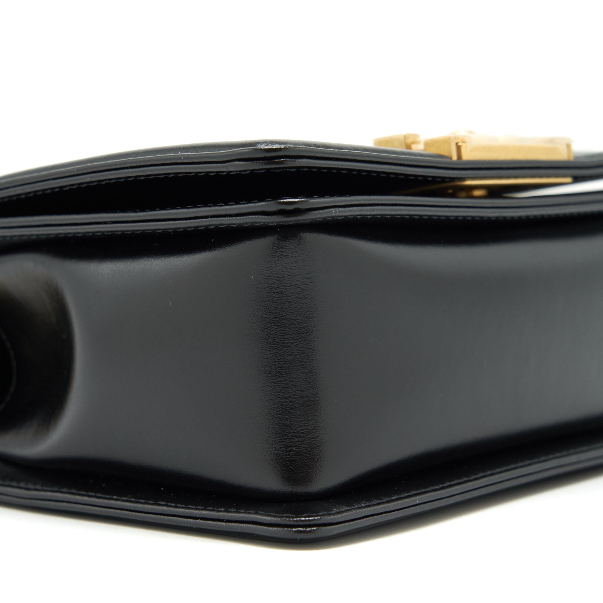 CHANEL 22P MINI BOY CHAIN HANDBAG CALFSKIN BLACK GHW