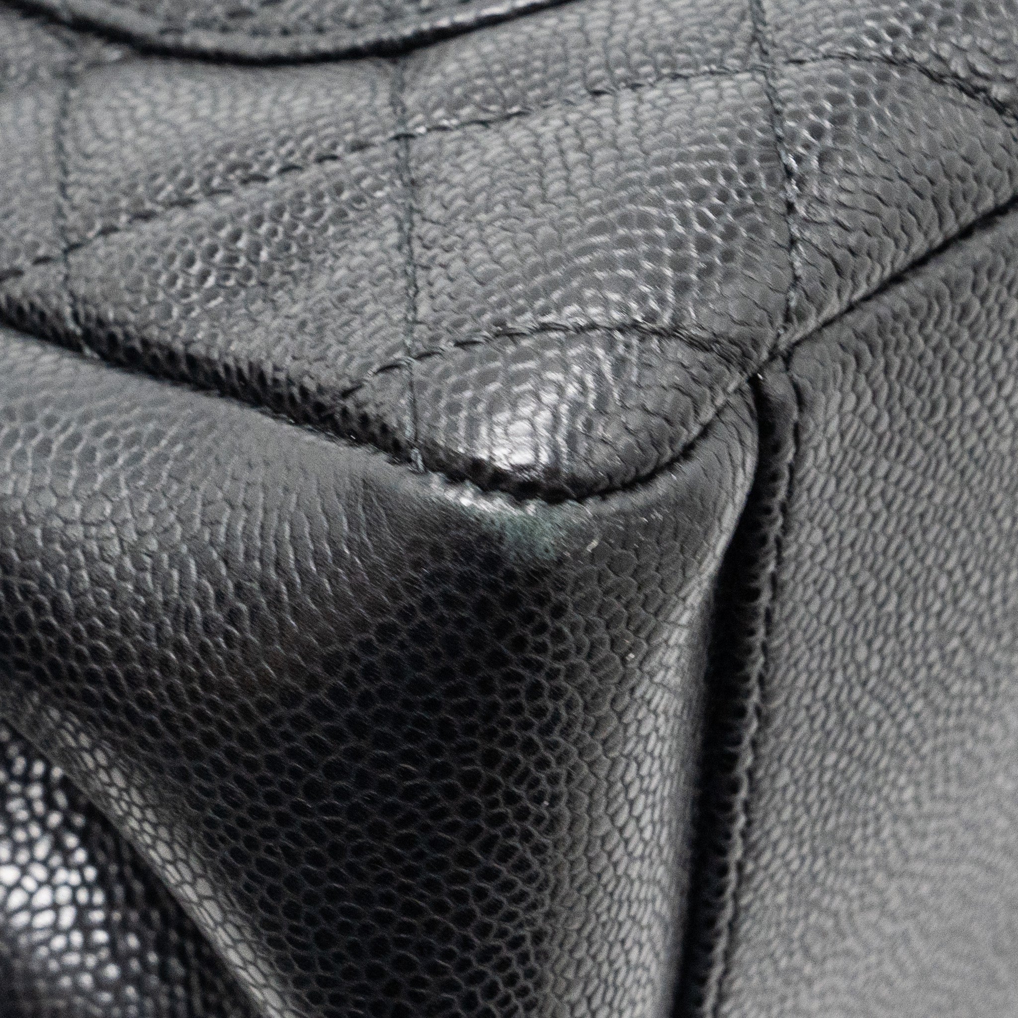 CHANEL GRAND SHOPPING TOTE BAG CAVIAR BLACK GHW