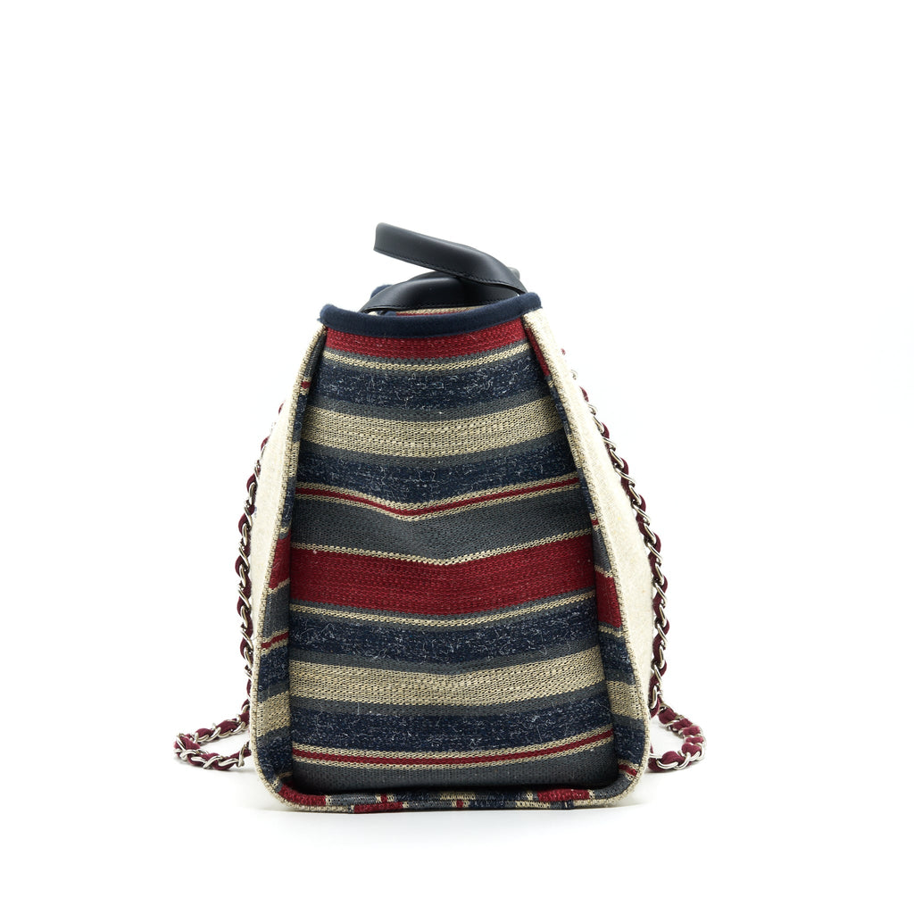 CHANEL DEAUVILLE TOTE IN CANVAS MULTICOLORED