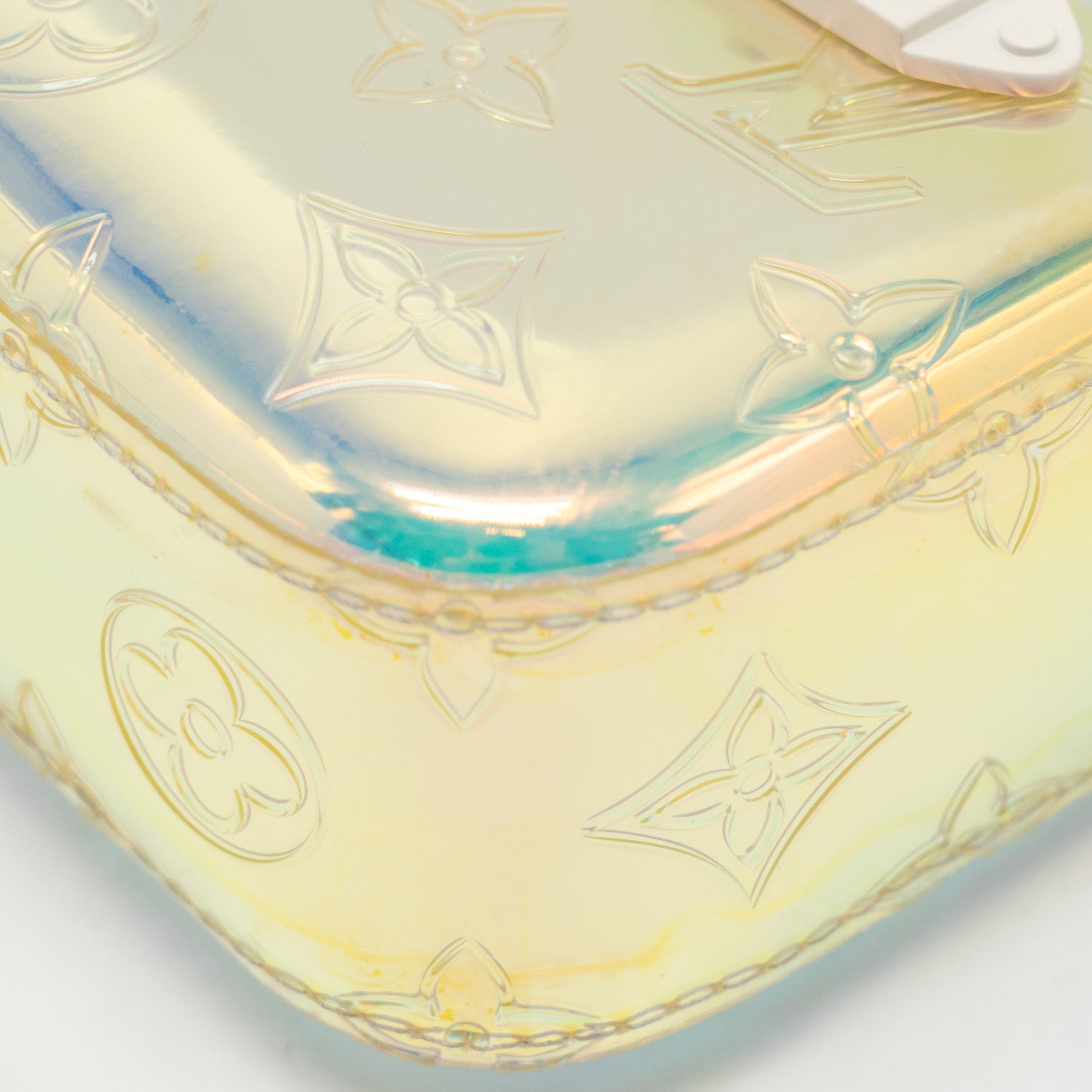 LOUIS VUITTON VIRGIL ABLOH POCHETTE IRIDESCENT MONOGRAM PVC MULTICOLOR WHITE HARDWARE