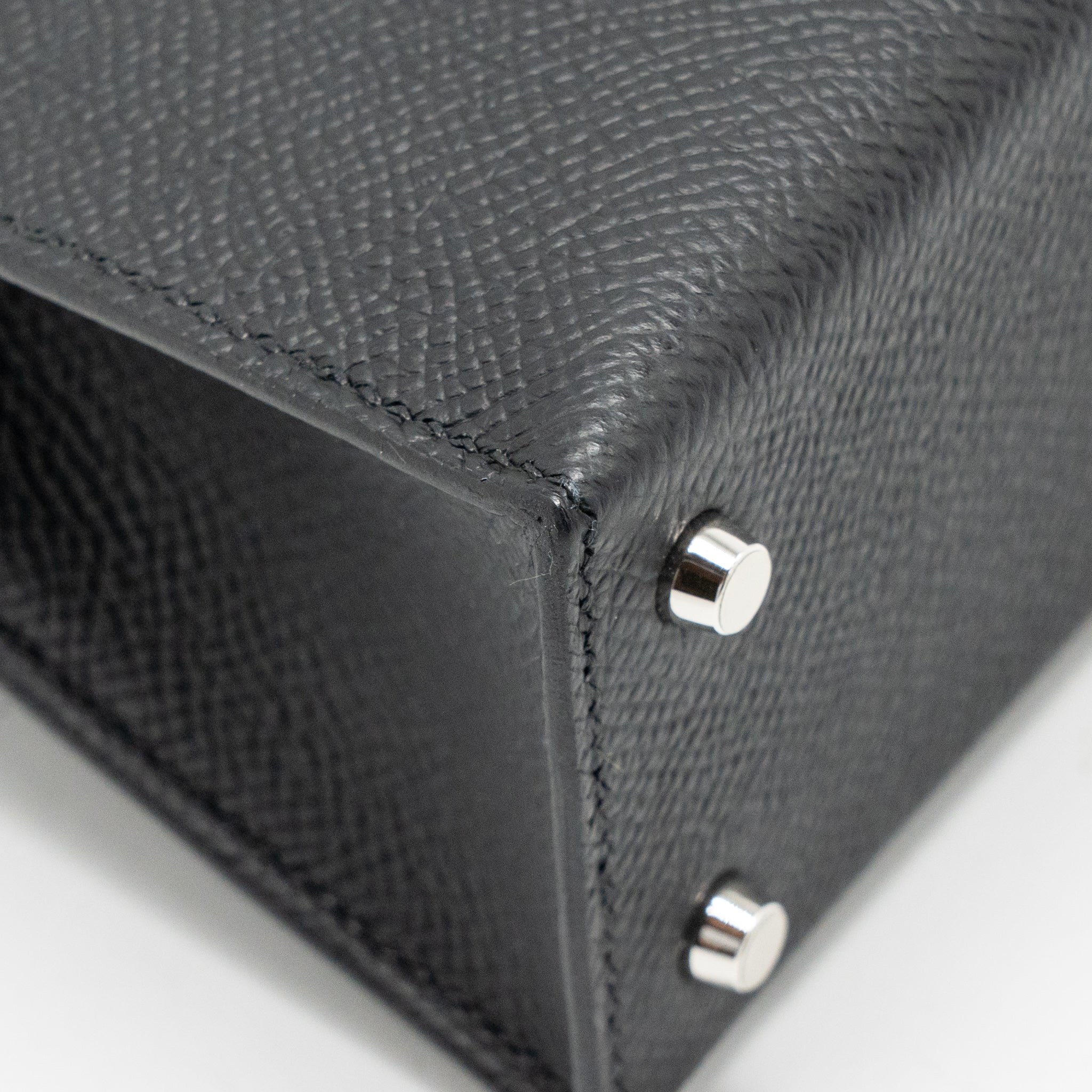 HERMES MINI KELLY II EPSOM BLACK SHW