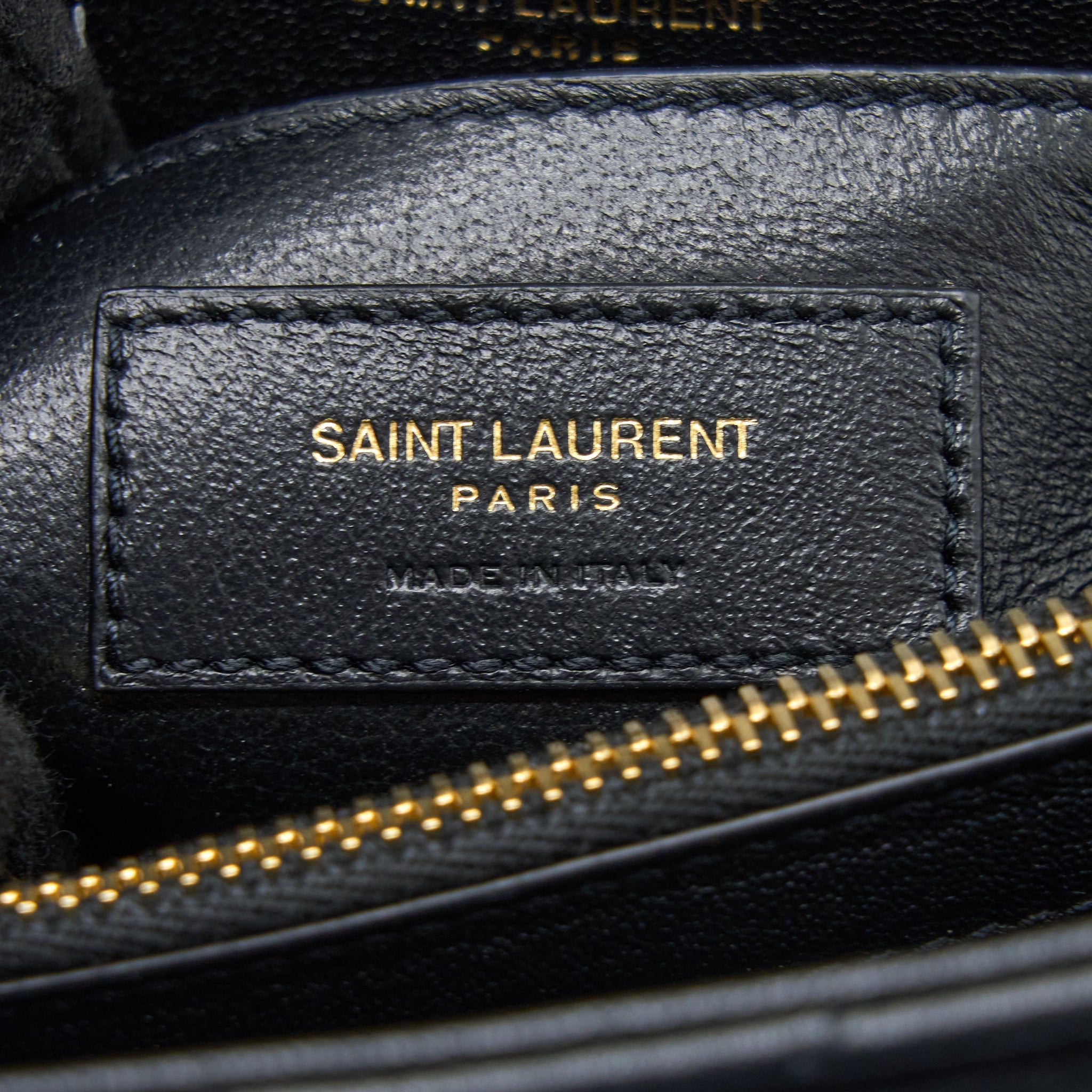 SAINT LAURENT QUILTED MEDIUM COLLEGE BAG LAMBSKIN BLACK BRUSHED GHW