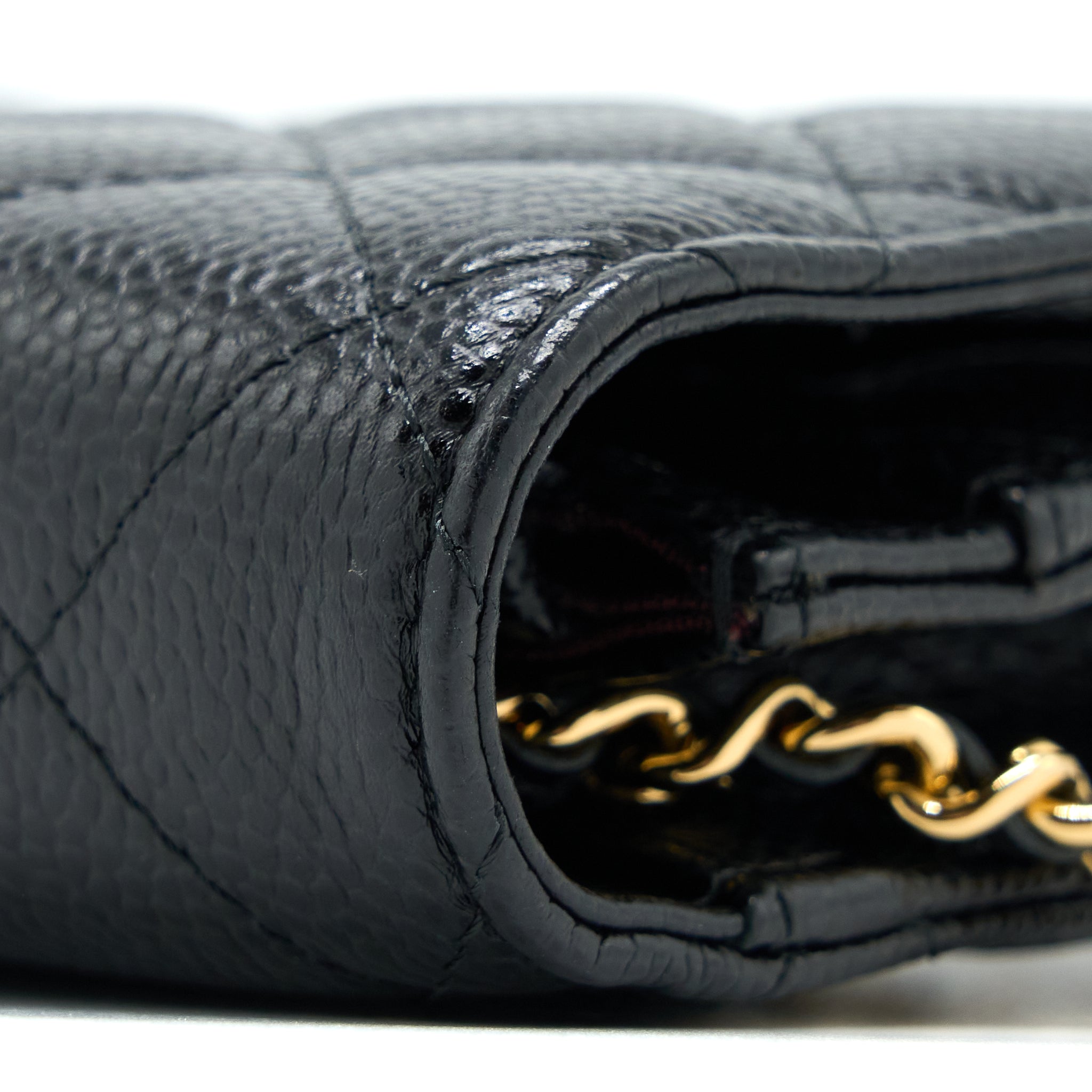 CHANEL CLASSIC WALLET ON CHAIN CAVIAR BLACK GHW