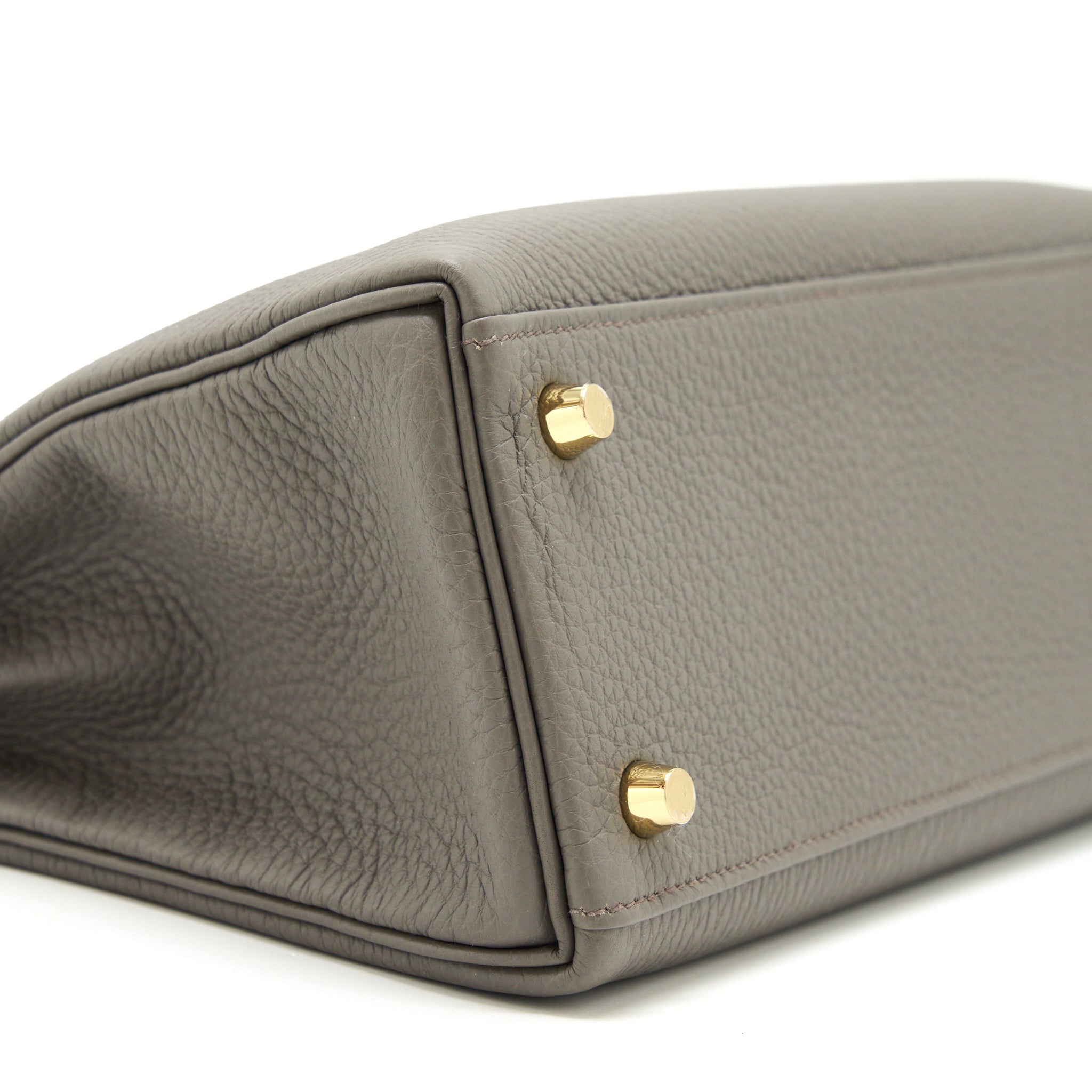 HERMES KELLY 25 TOGO 8F GRIS ETAIN GHW