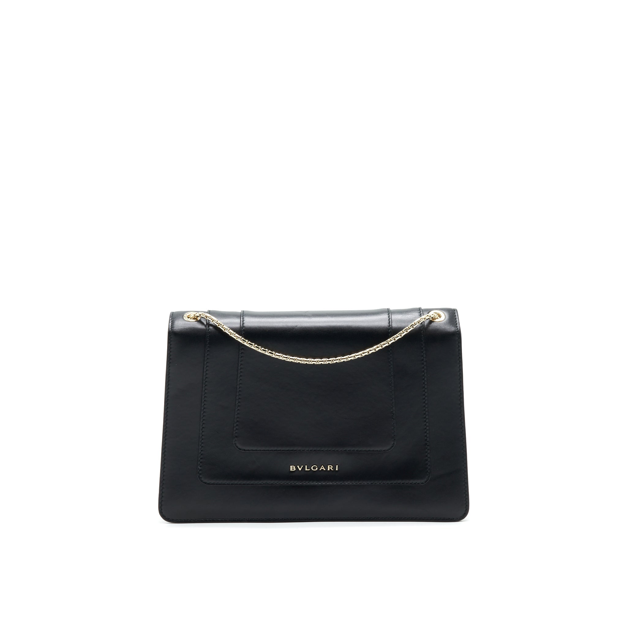 BVLGARI SERPENTI FOREVER SHOULDER BAG IN DARK BEIGE AND BLACK