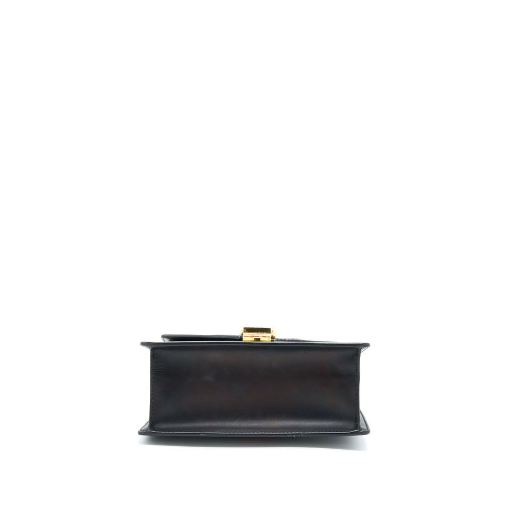 GUCCI MINI TOP HANDLE SYLVIE BAG BLACK GHW