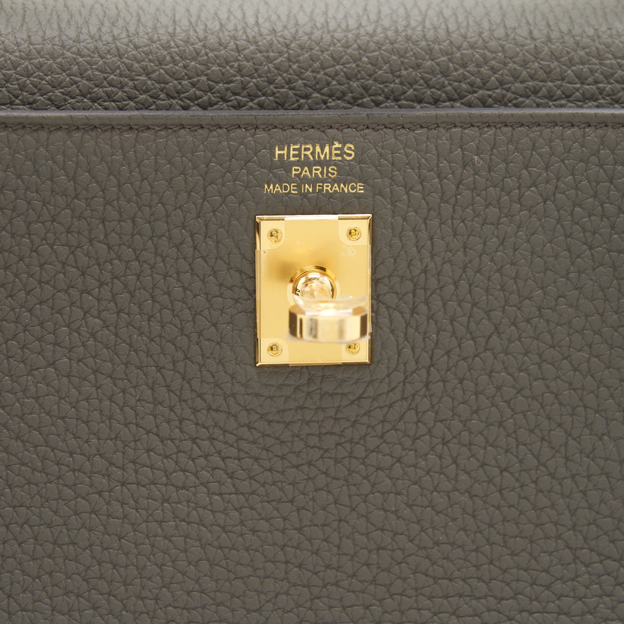 HERMES KELLY 25 TOGO 8F GRIS ETAIN GHW