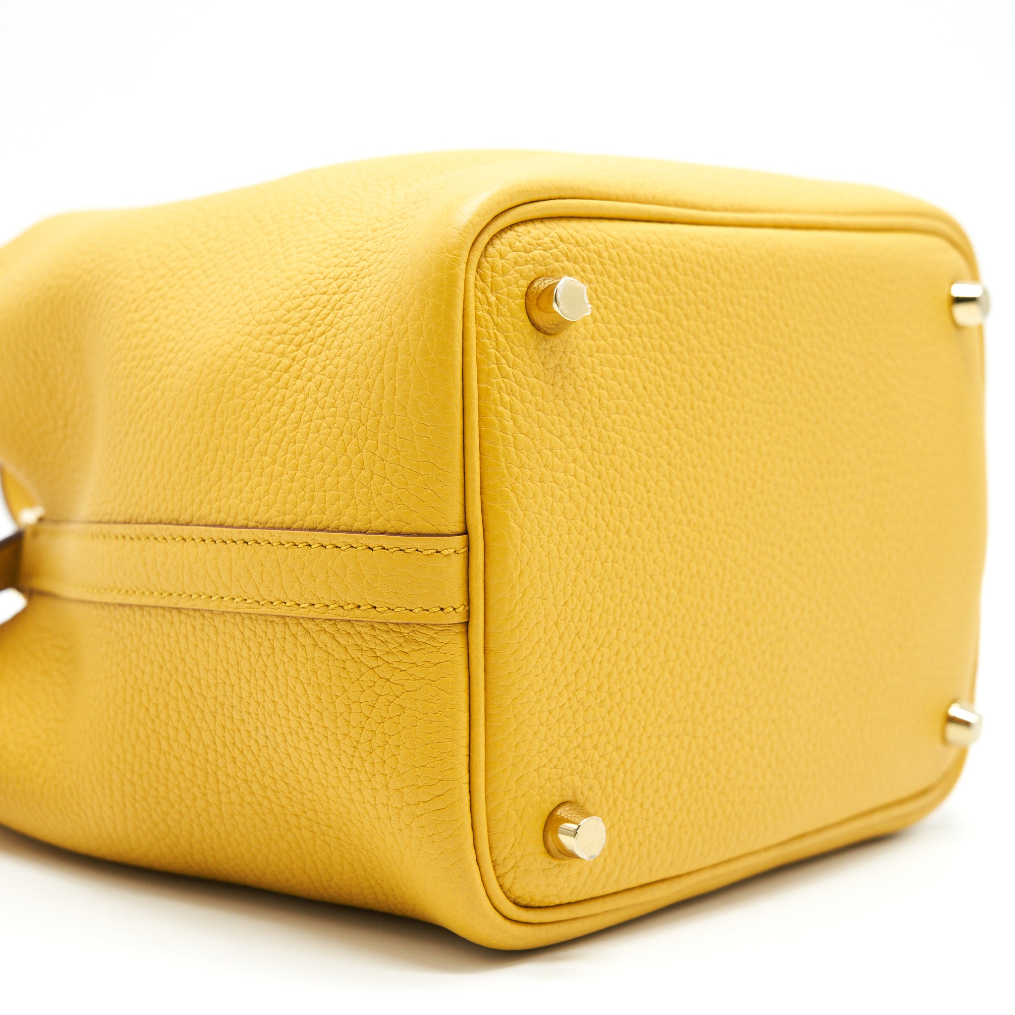 HERMES PICOTIN 18 LOCK BAG 9D JAUNE AMBR GHW