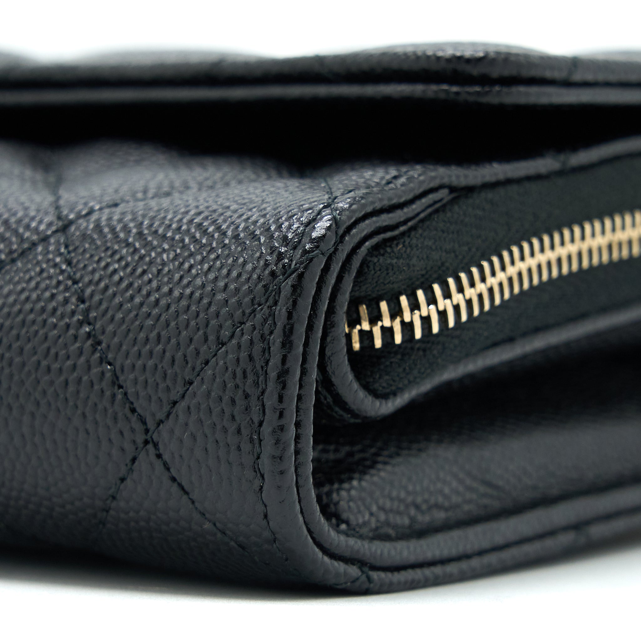 CHANEL 3 IN 1 WALLET ON CHAIN CAVIAR BLACK LGHW