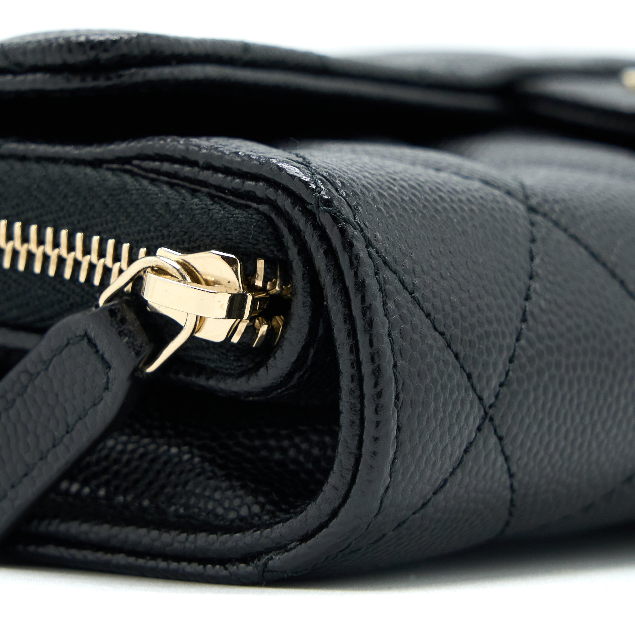 CHANEL 3 IN 1 WALLET ON CHAIN CAVIAR BLACK LGHW