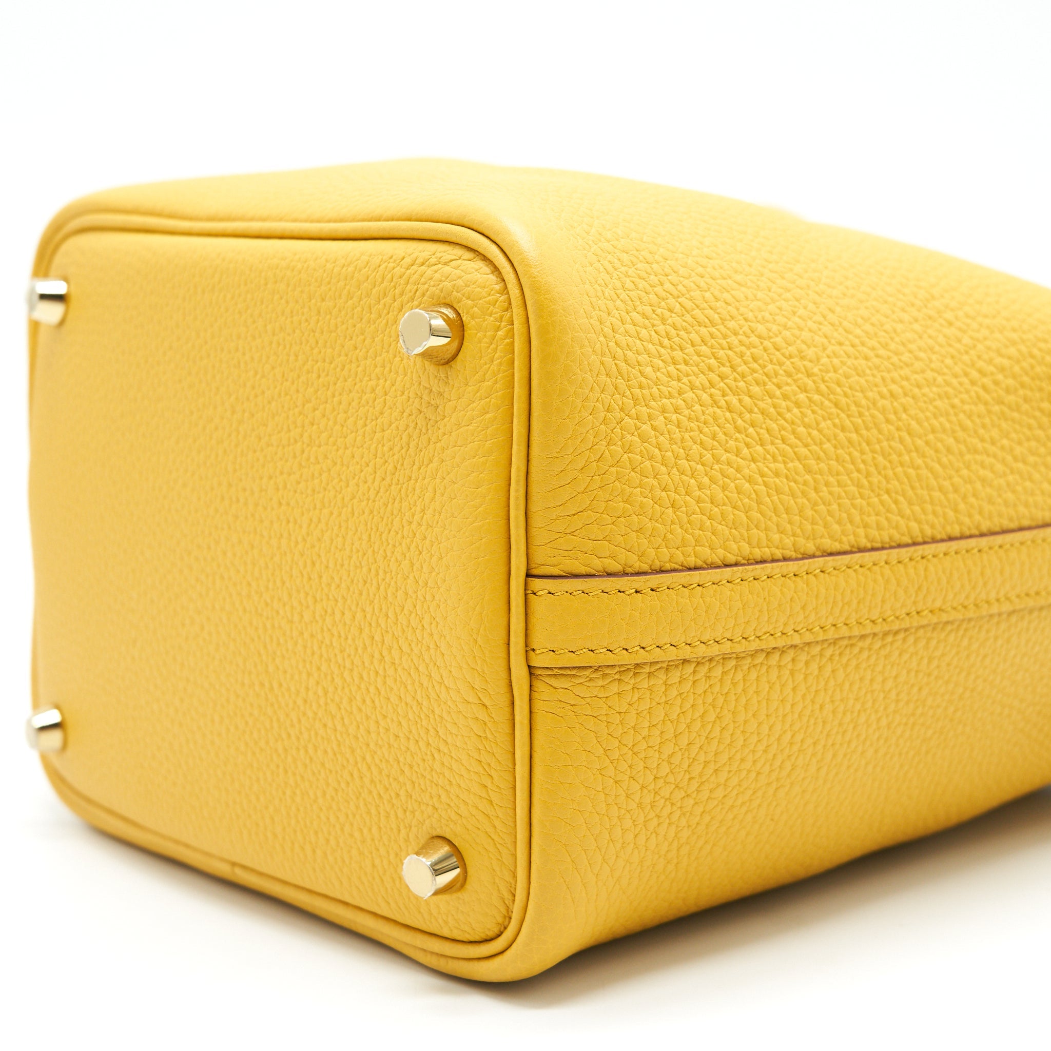 HERMES PICOTIN 18 LOCK BAG 9D JAUNE AMBR GHW
