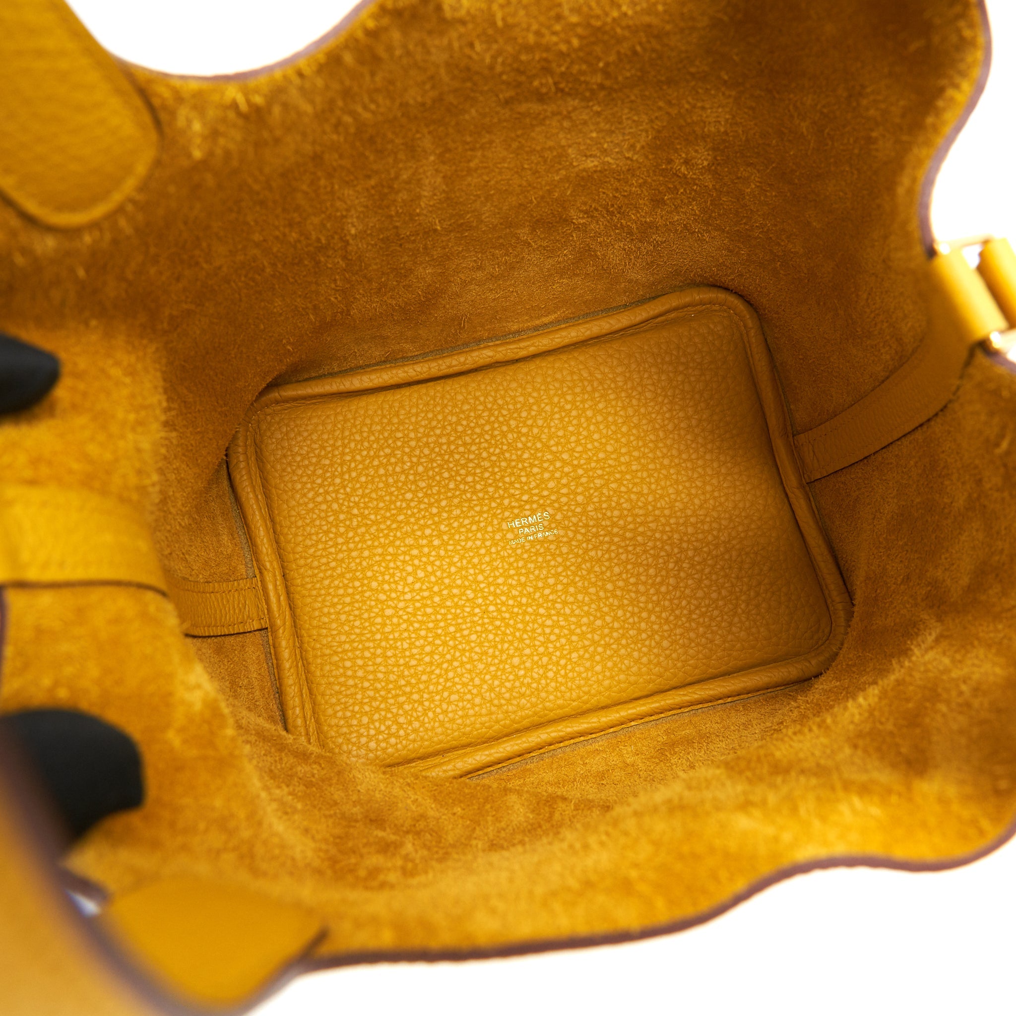 HERMES PICOTIN 18 LOCK BAG 9D JAUNE AMBR GHW