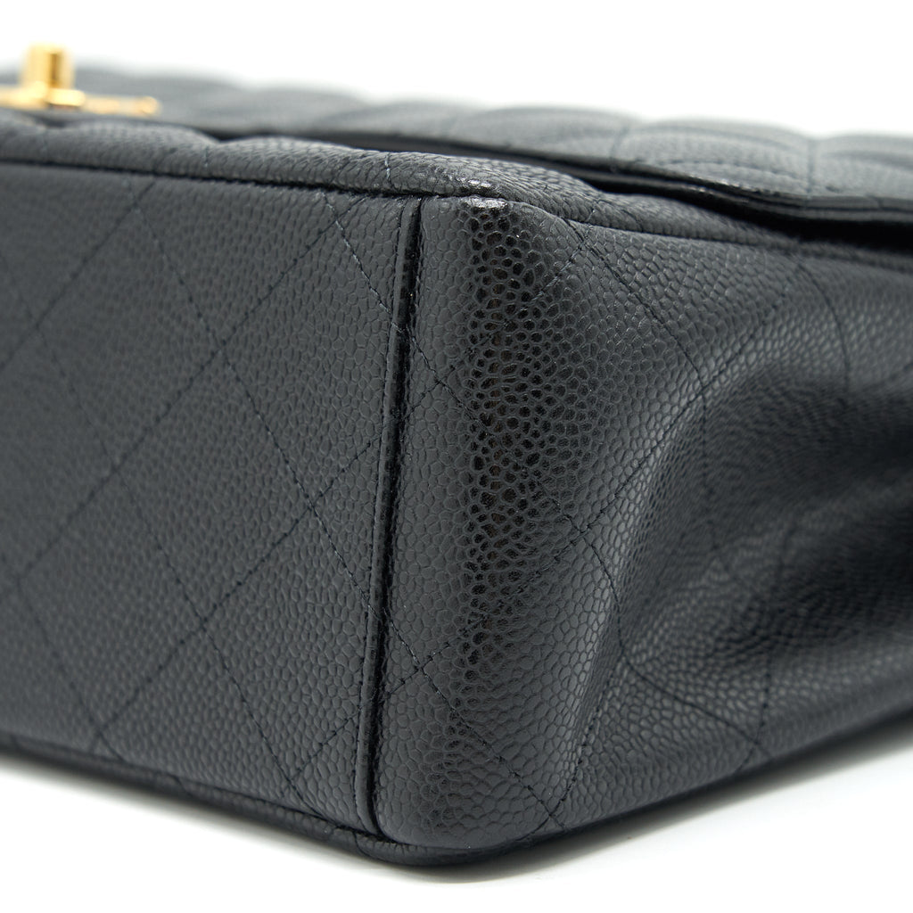 CHANEL MAXI CLASSIC DOUBLE FLAP BLACK CAVIAR GHW