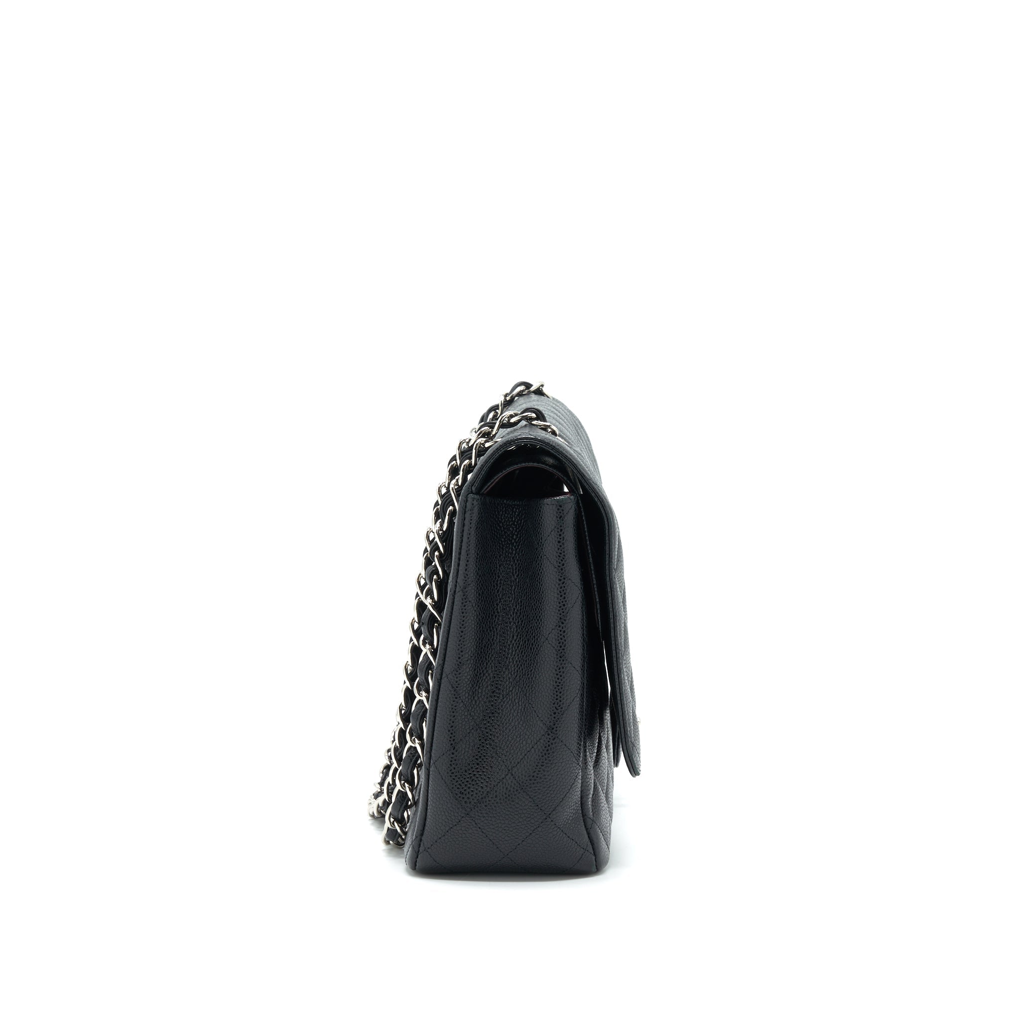 CHANEL MAXI FLAP BAG CAVIAR  BLACK SHW