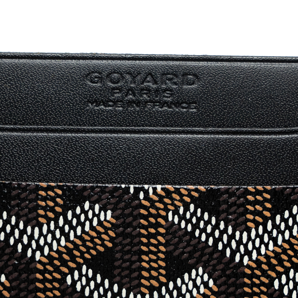 GOYARD SAINT-SULPICE CARD WALLET GOYARDINE CANVAS BLACK