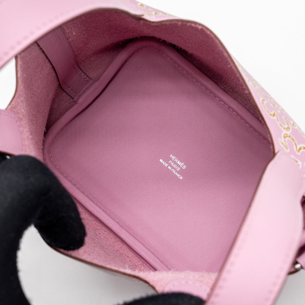 HERMES LUCKY DAISY MICRO PICOTIN 14 LOCK BAG SWIFT MAUVE SYLVESTRE SHW