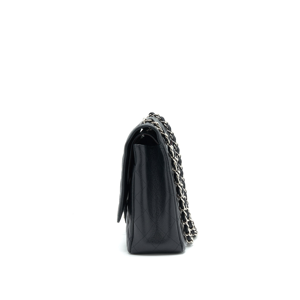 CHANEL MAXI FLAP BAG CAVIAR  BLACK SHW