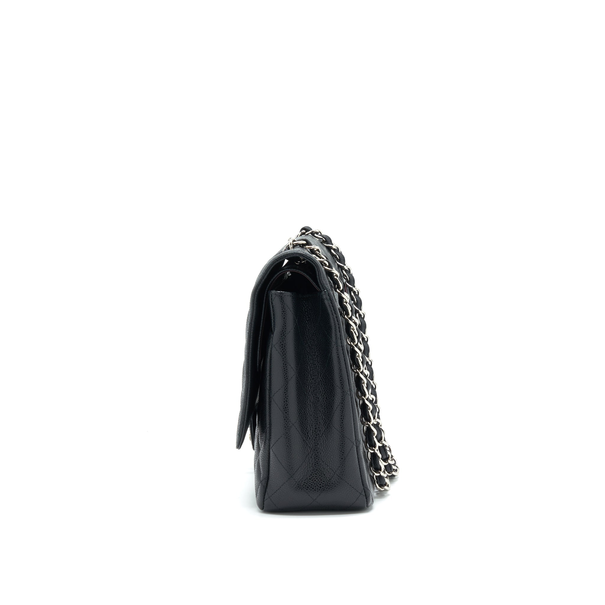 CHANEL MAXI FLAP BAG CAVIAR  BLACK SHW