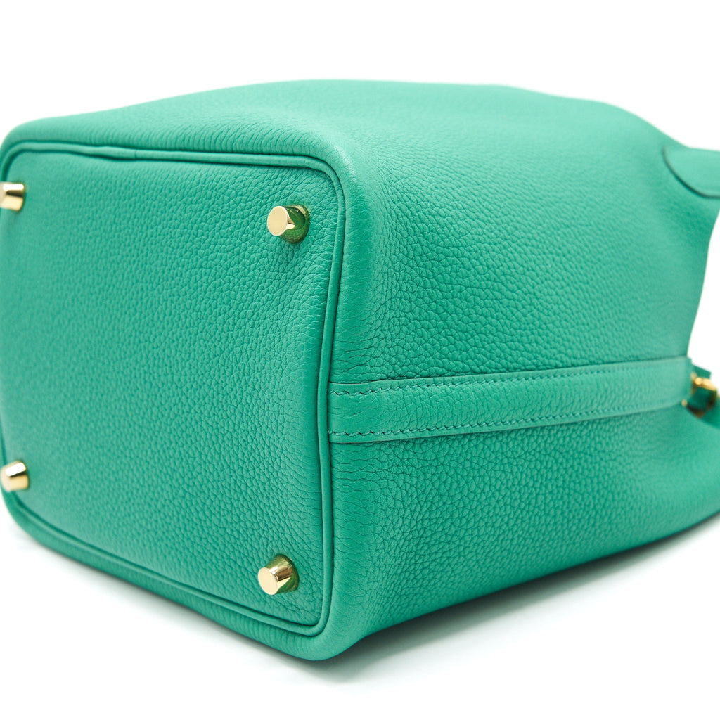 HERMES PICOTIN 18 LOCK BAG VERT JADE GHW