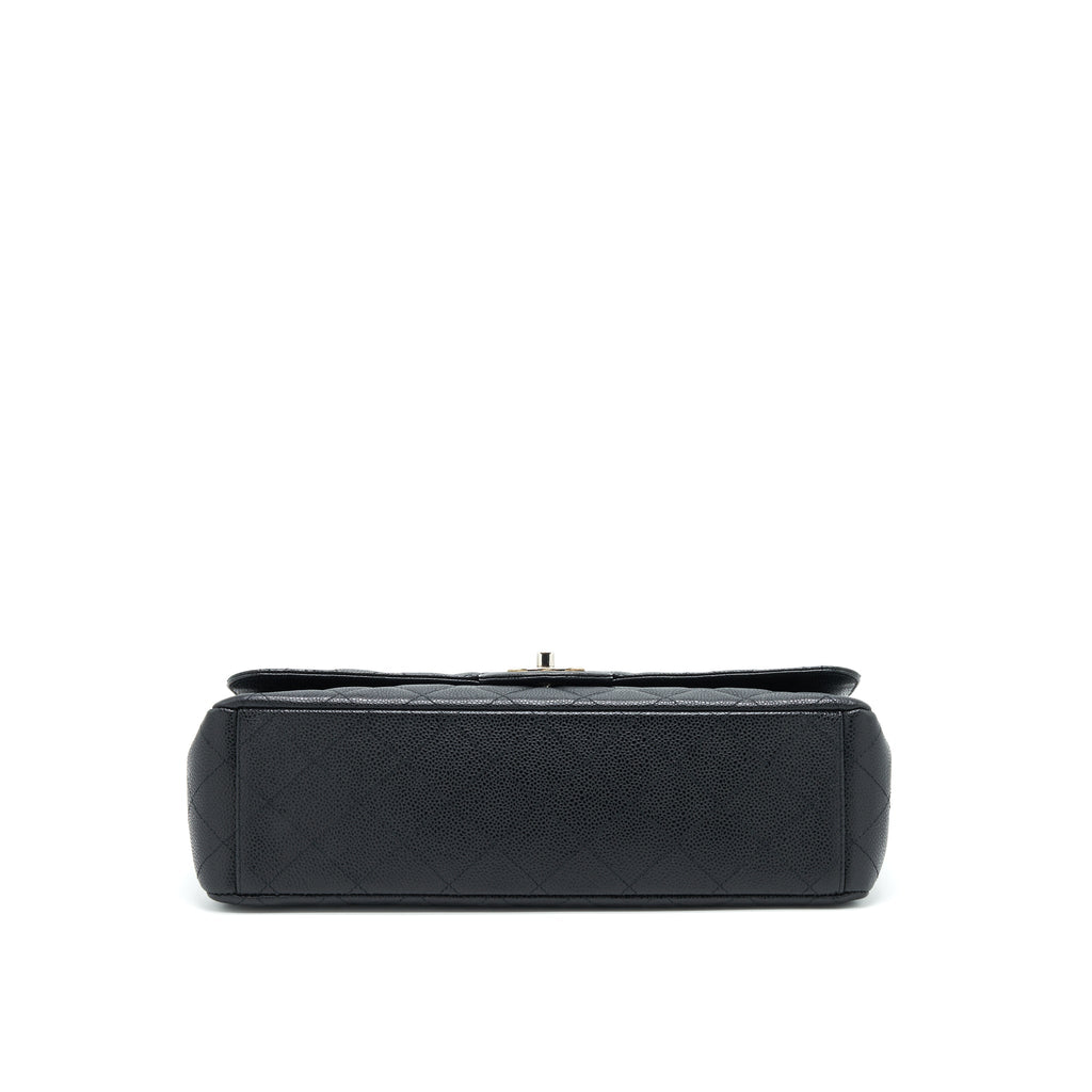 CHANEL MAXI FLAP BAG CAVIAR  BLACK SHW