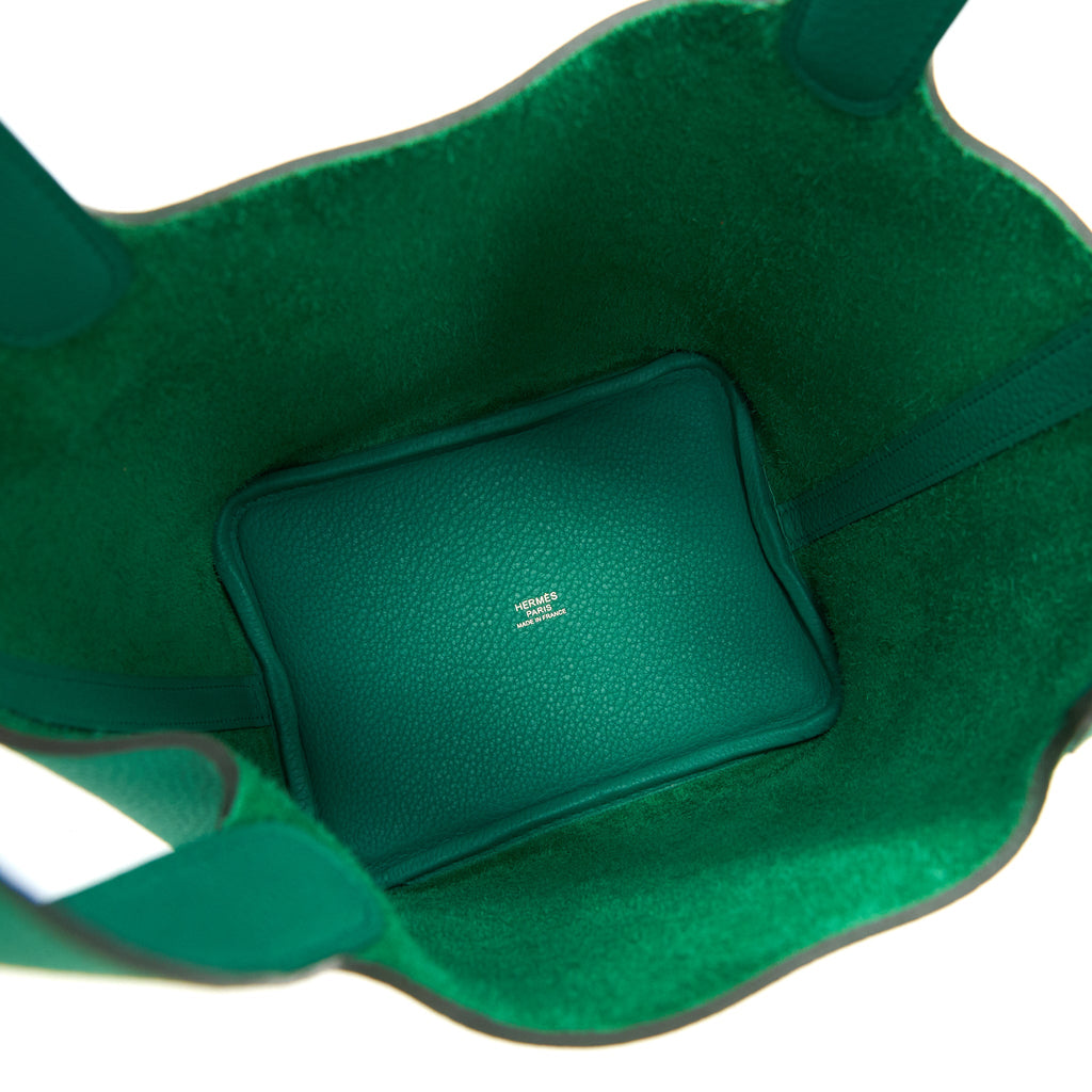 HERMES PICOTIN 18 LOCK BAG VERT JADE GHW