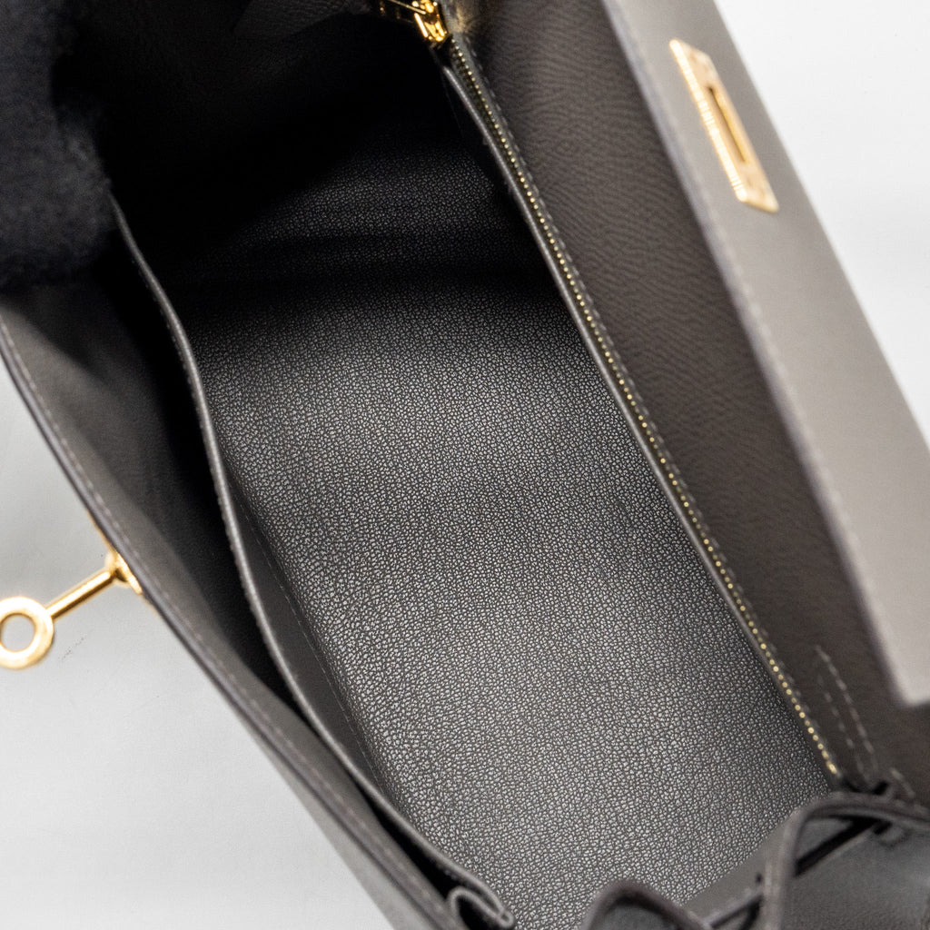 HERMES KELLY 25 SELLIER EPSOM GRIS MEYER GHW