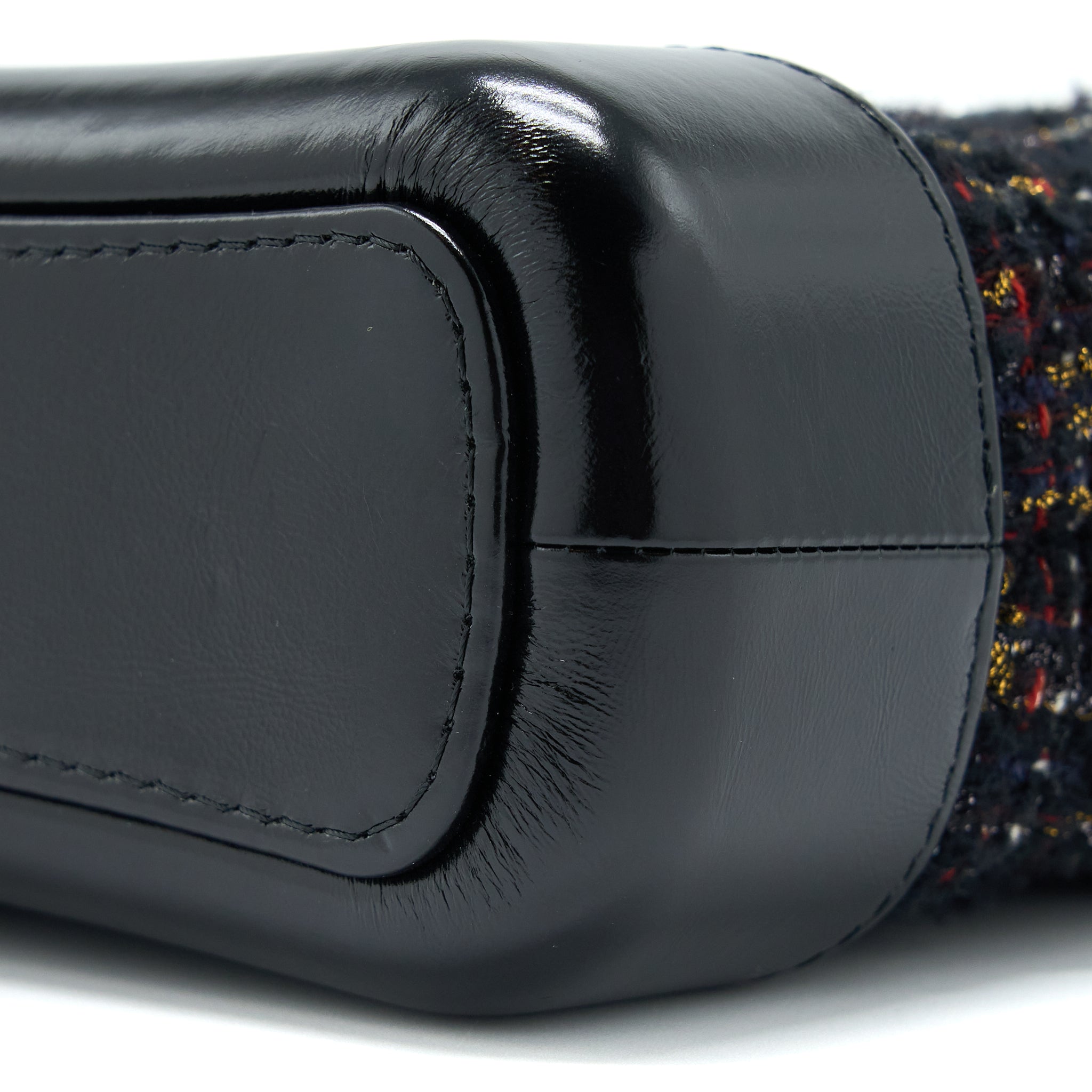 CHANEL SMALL GABRIELLE HOBO BAG TWEED/LEATHER BLACK MULTICOLOUR HARDWARE
