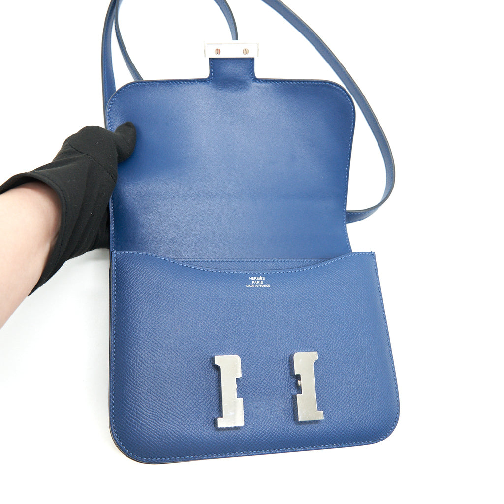 HERMES CONSTANCE MINI S4 DEEP BLUE SHW EPSOM LEATHER