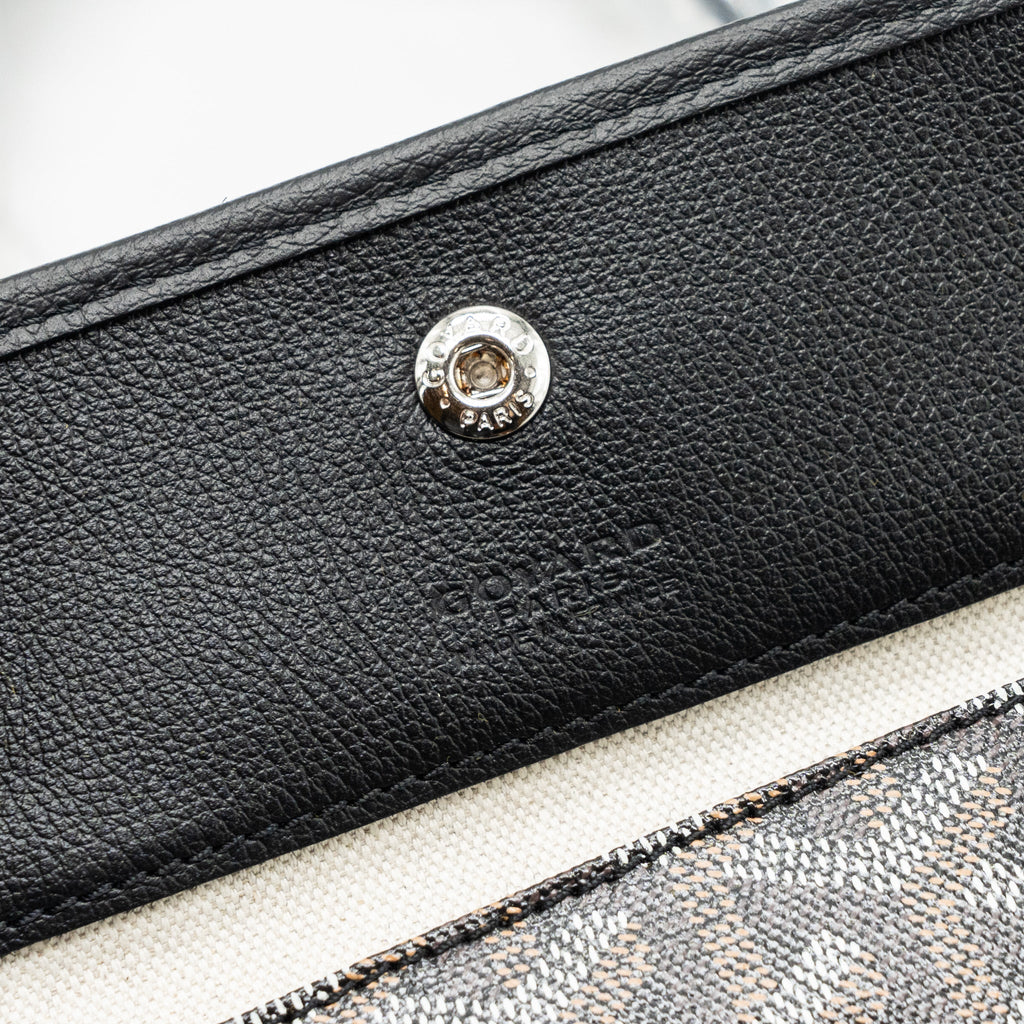 GOYARD SAINT LOUIS PM TOTE BAG GOYARDLINE CANVAS BLACK SHW