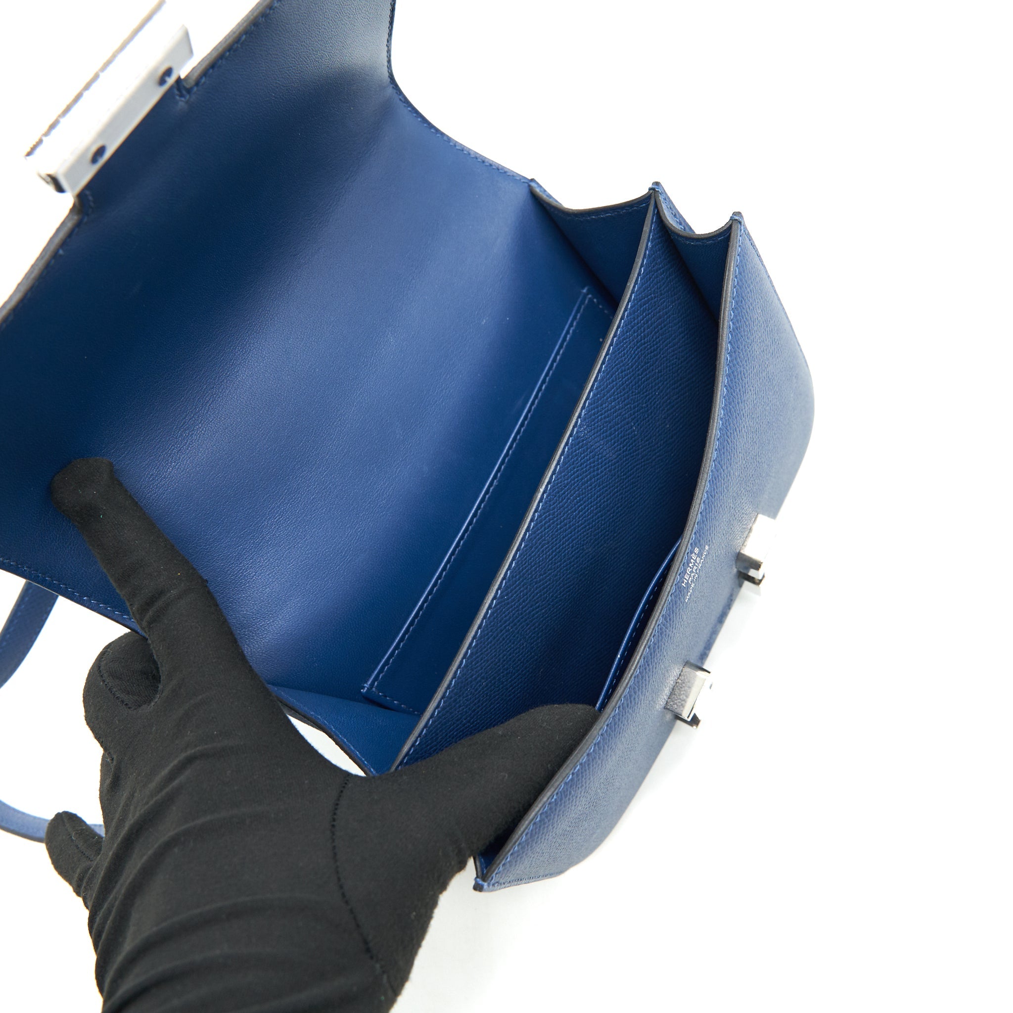 HERMES CONSTANCE MINI S4 DEEP BLUE SHW EPSOM LEATHER