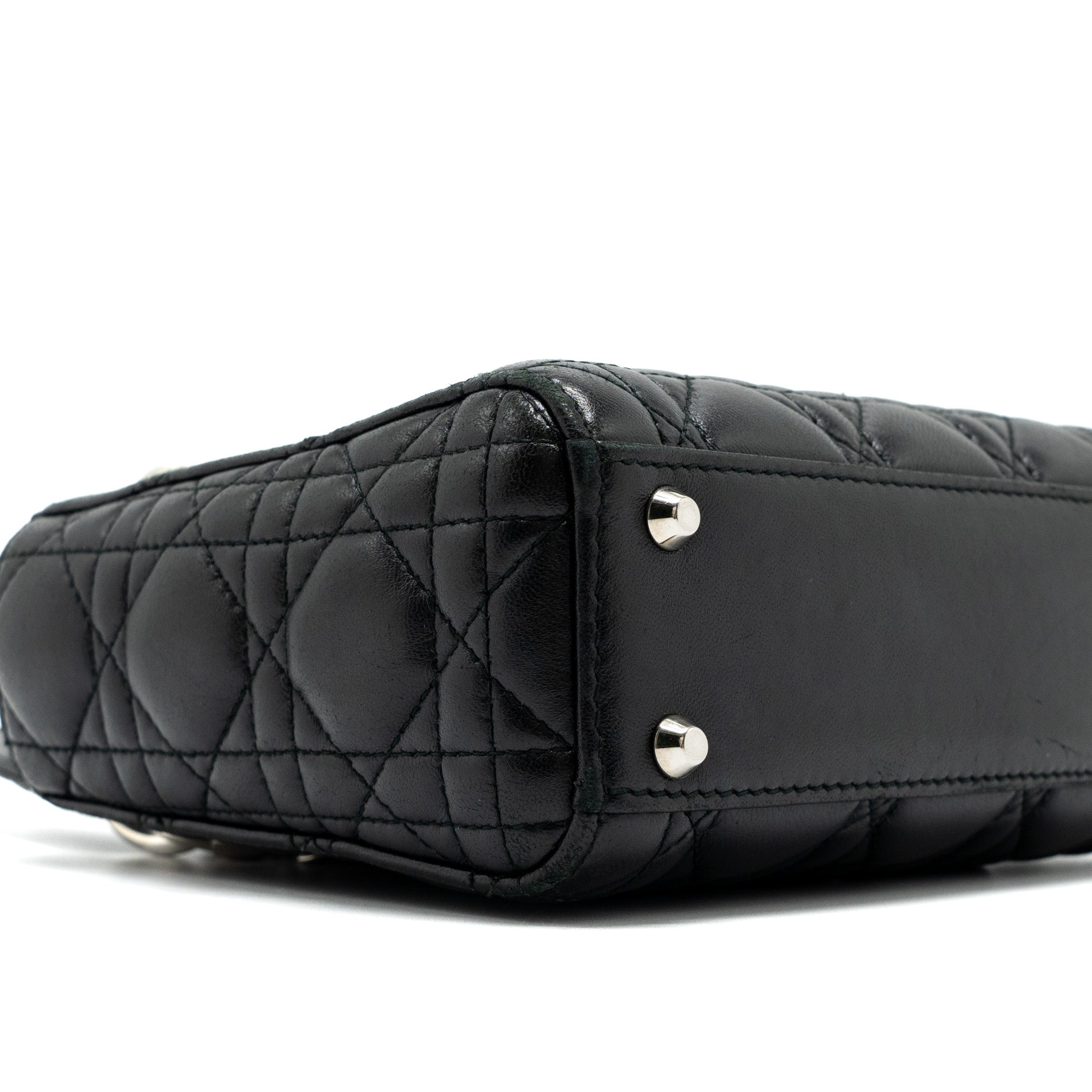 DIOR MINI LADY DIOR LAMBSKIN BLACK SHW