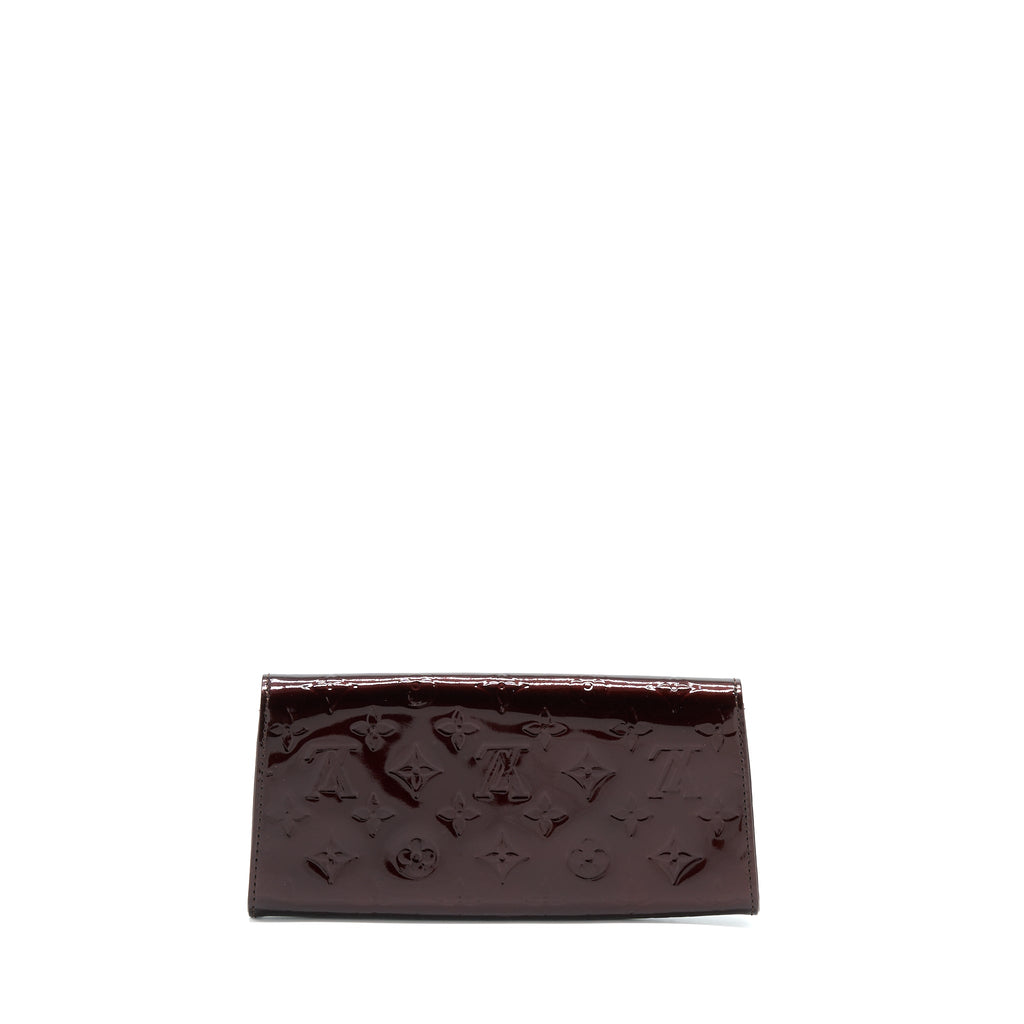LOUIS VUITTON SUNSET BOULEVARDE SHOULDER BAG PATENT DARK RED GHW