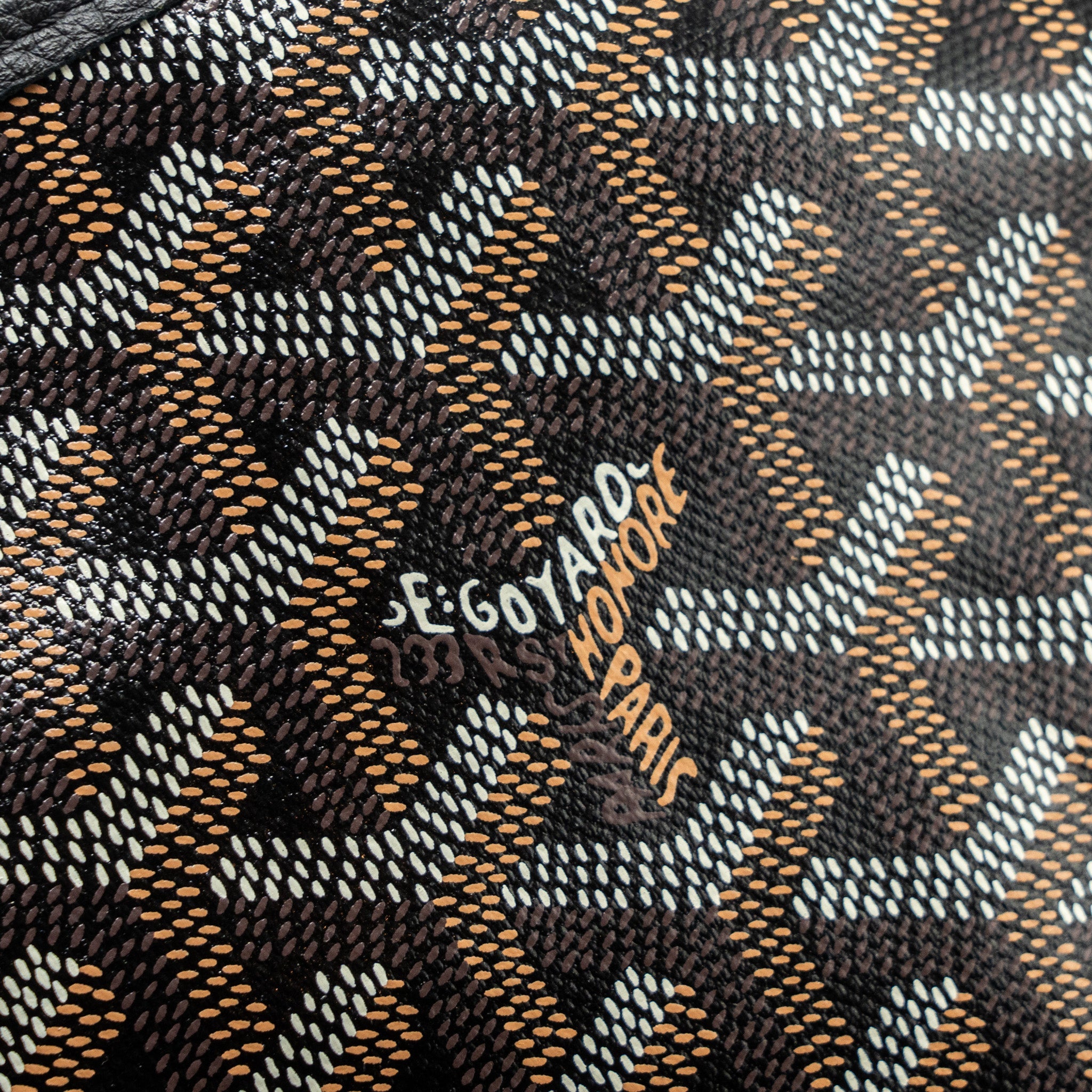 GOYARD MINI ANJOU TOTE BAG GOYARDLINE CANVAS BLACK SHW