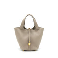 HERMES PICOTIN 18 LOCK BAG TAURILLON MAURICE M8 GRIS ASPHALTE GHW