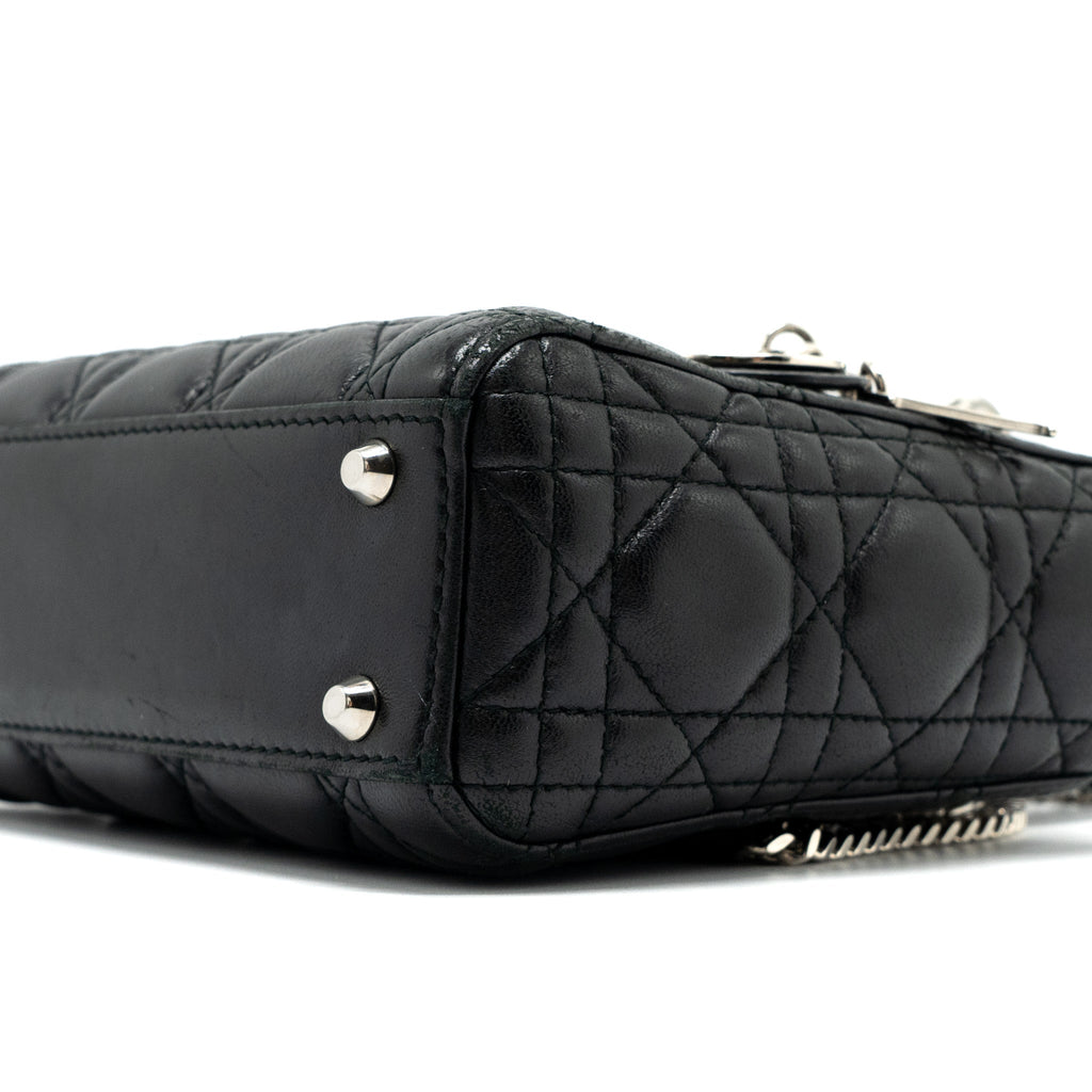 DIOR MINI LADY DIOR LAMBSKIN BLACK SHW