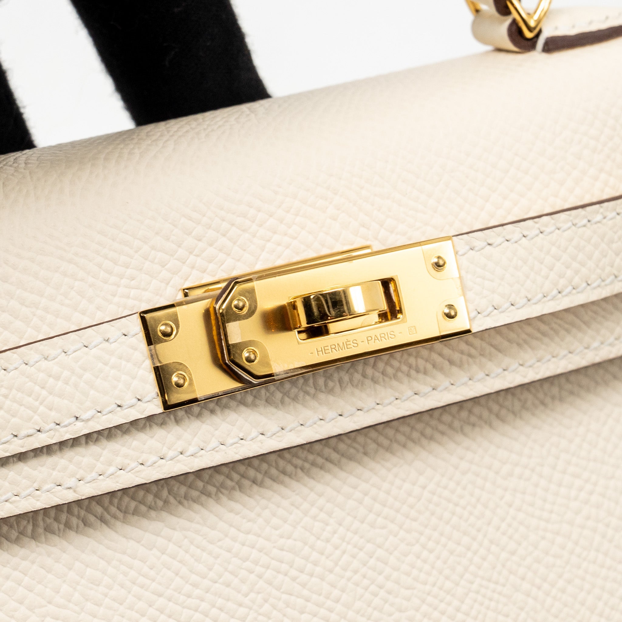 HERMES MINI KELLY II EPSOM NATA GHW