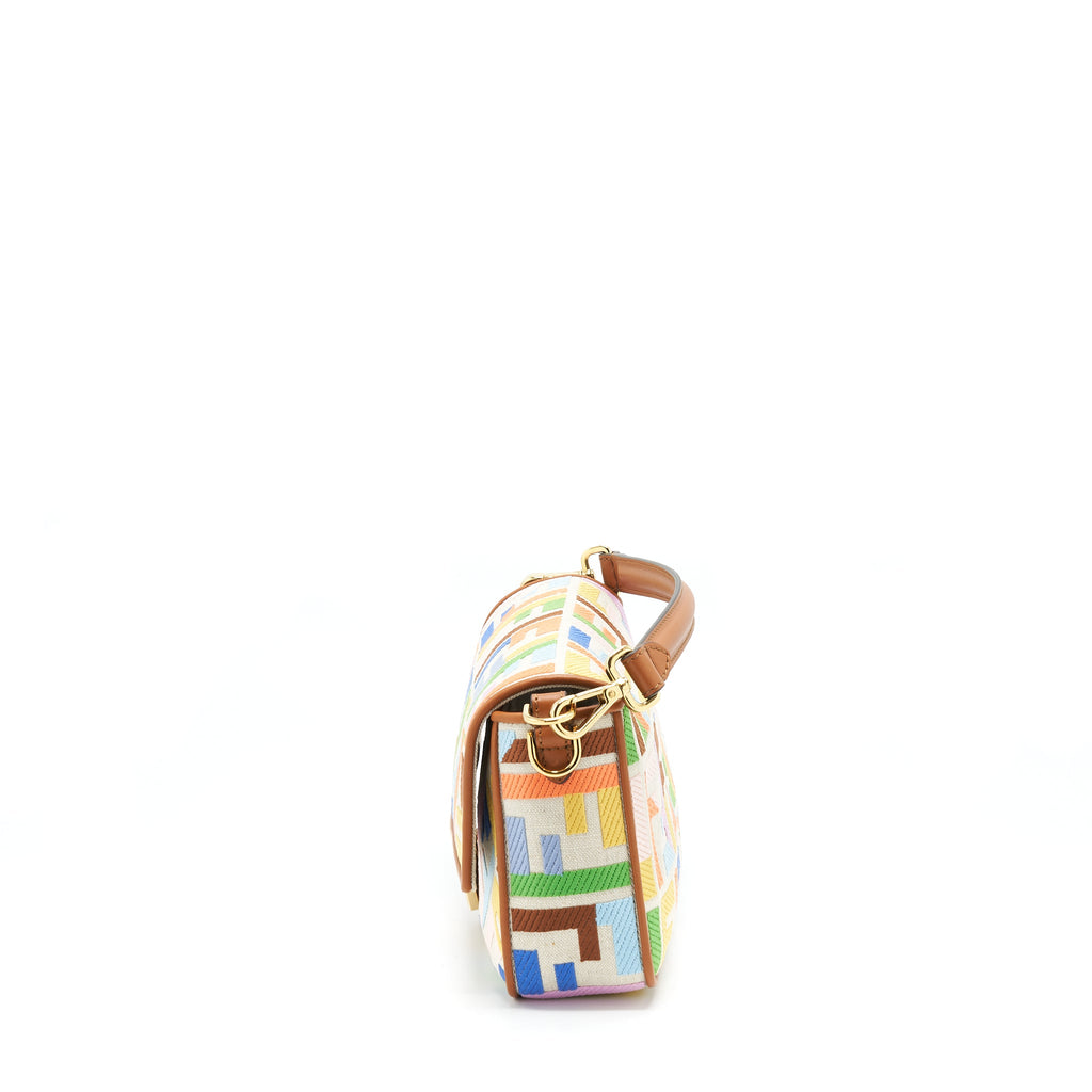 FENDI BAGUETTE BAG IN FF MOTIF CANVAS MULTICOLOUR