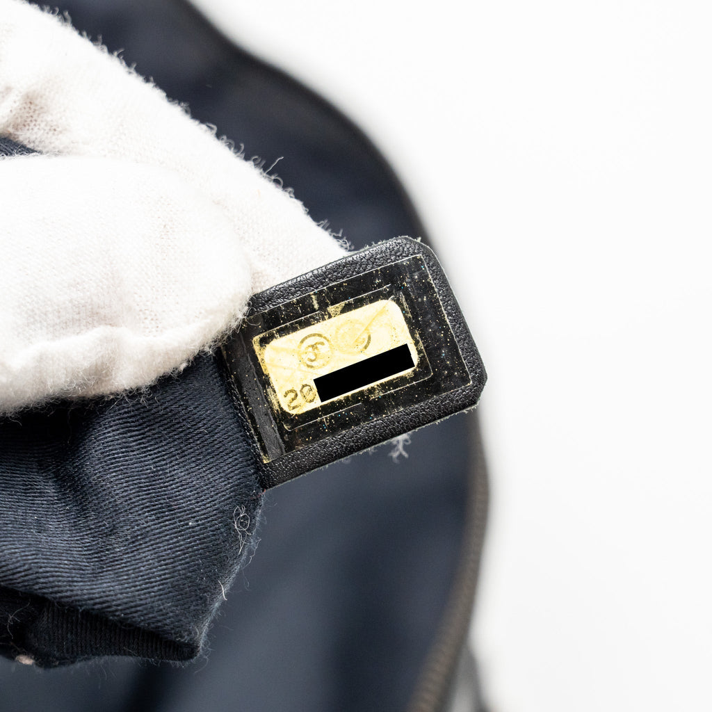 CHANEL TIE ON GIRL BAG LAMBSKIN BLACK SHW
