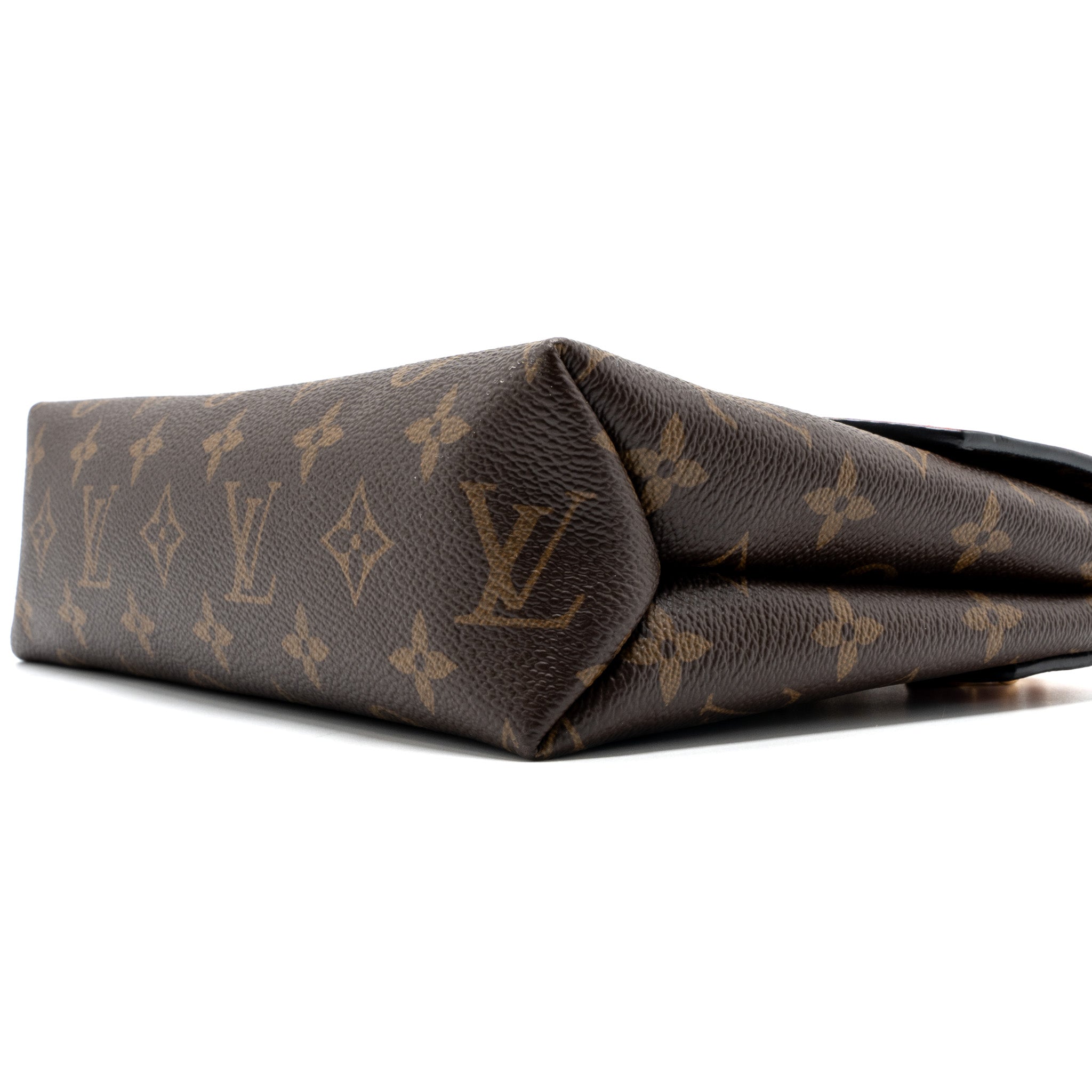 LOUIS VUITTON PALLAS CHAIN BAG MONOGRAM CANVAS/ LEATHER CERISE GHW
