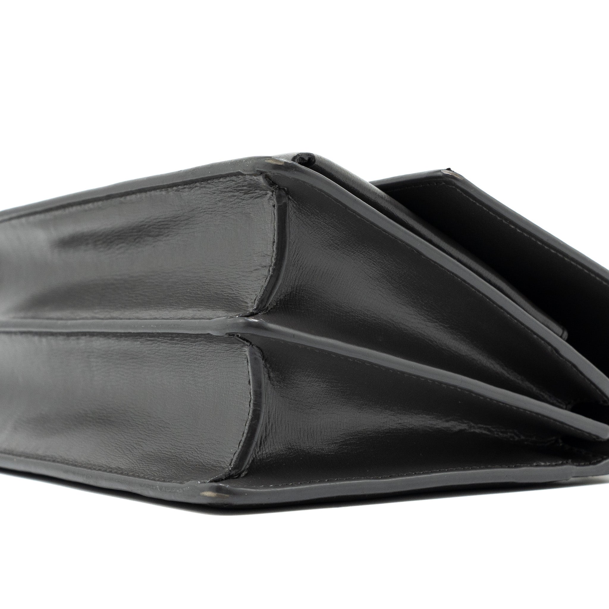 SAINT LAURENT MEDIUM SUNSET CHAIN BAG CALFSKIN DARK GREY RUTHENIUM HARDWARE