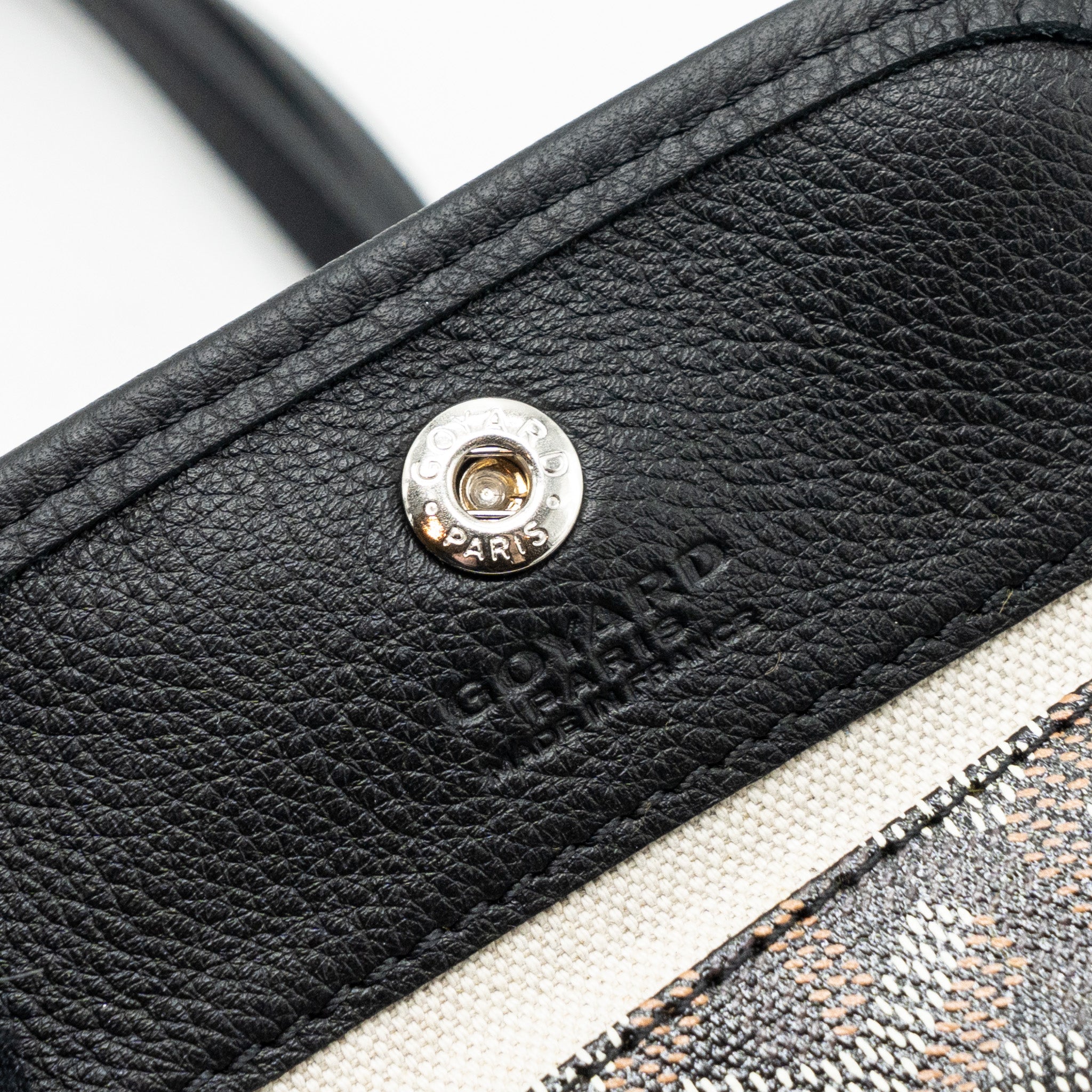 GOYARD MINI ANJOU TOTE BAG GOYARDLINE CANVAS BLACK SHW