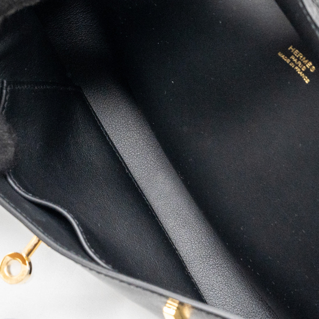 HERMES MINI JYPSIERE EVERGRAIN BLACK GHW