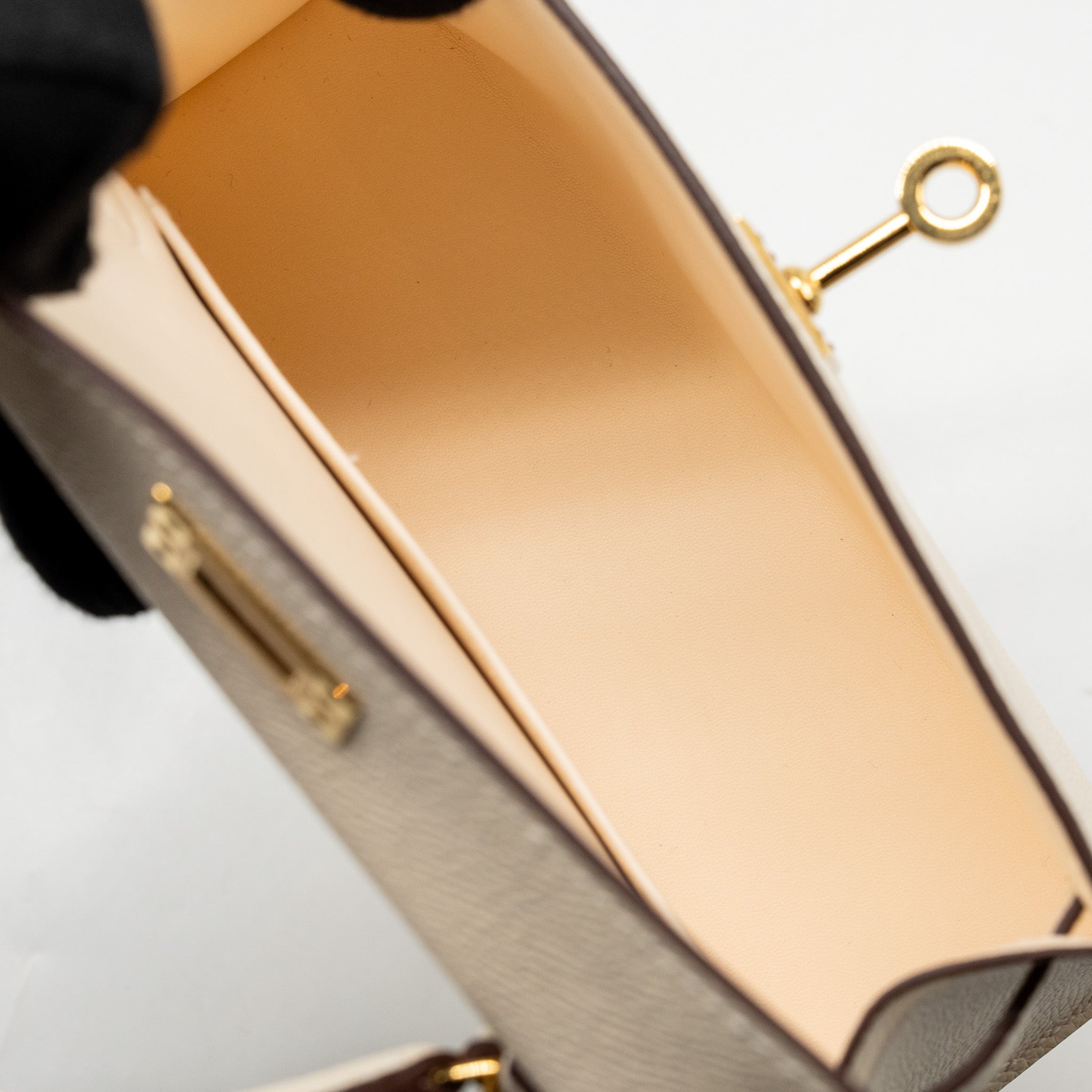 HERMES MINI KELLY II EPSOM NATA GHW