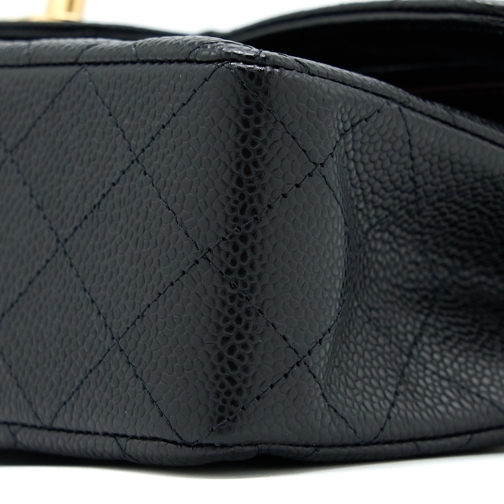CHANEL SMALL CLASSIC DOUBLE FLAP BAG CAVIAR BLACK GHW (MICROCHIP)