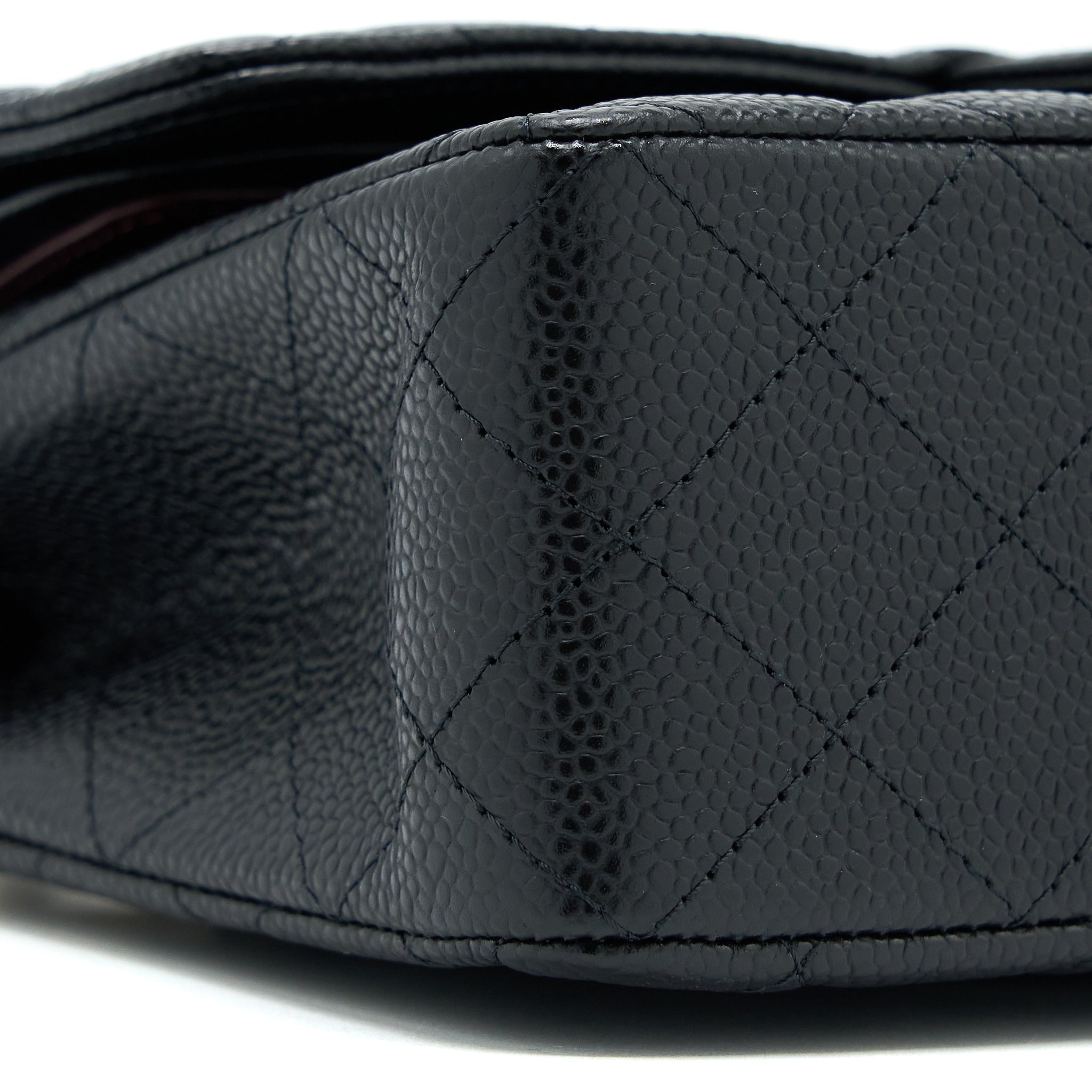CHANEL SMALL CLASSIC DOUBLE FLAP BAG CAVIAR BLACK GHW (MICROCHIP)